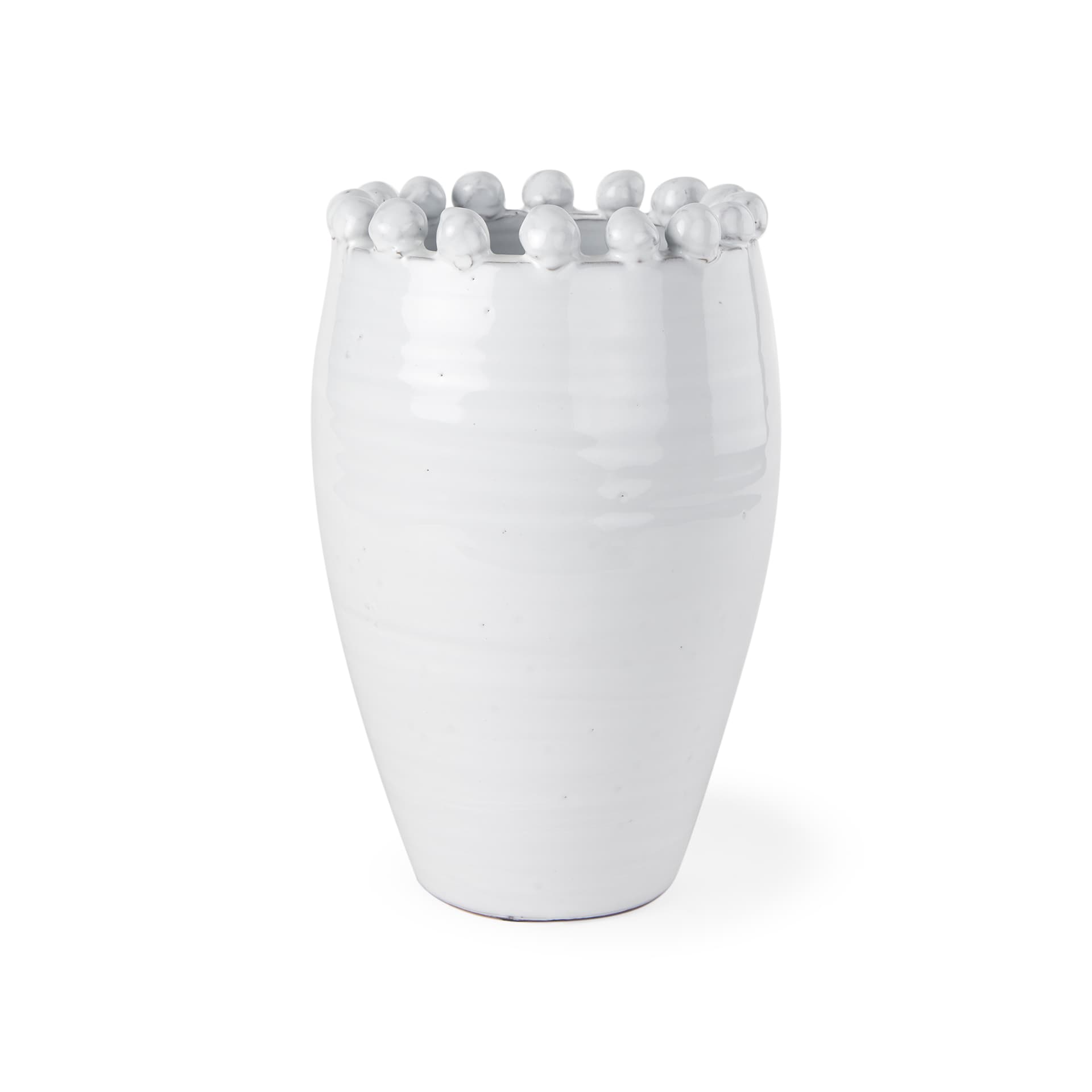 Basin Medium Off-White Glazed Vase — product photograph