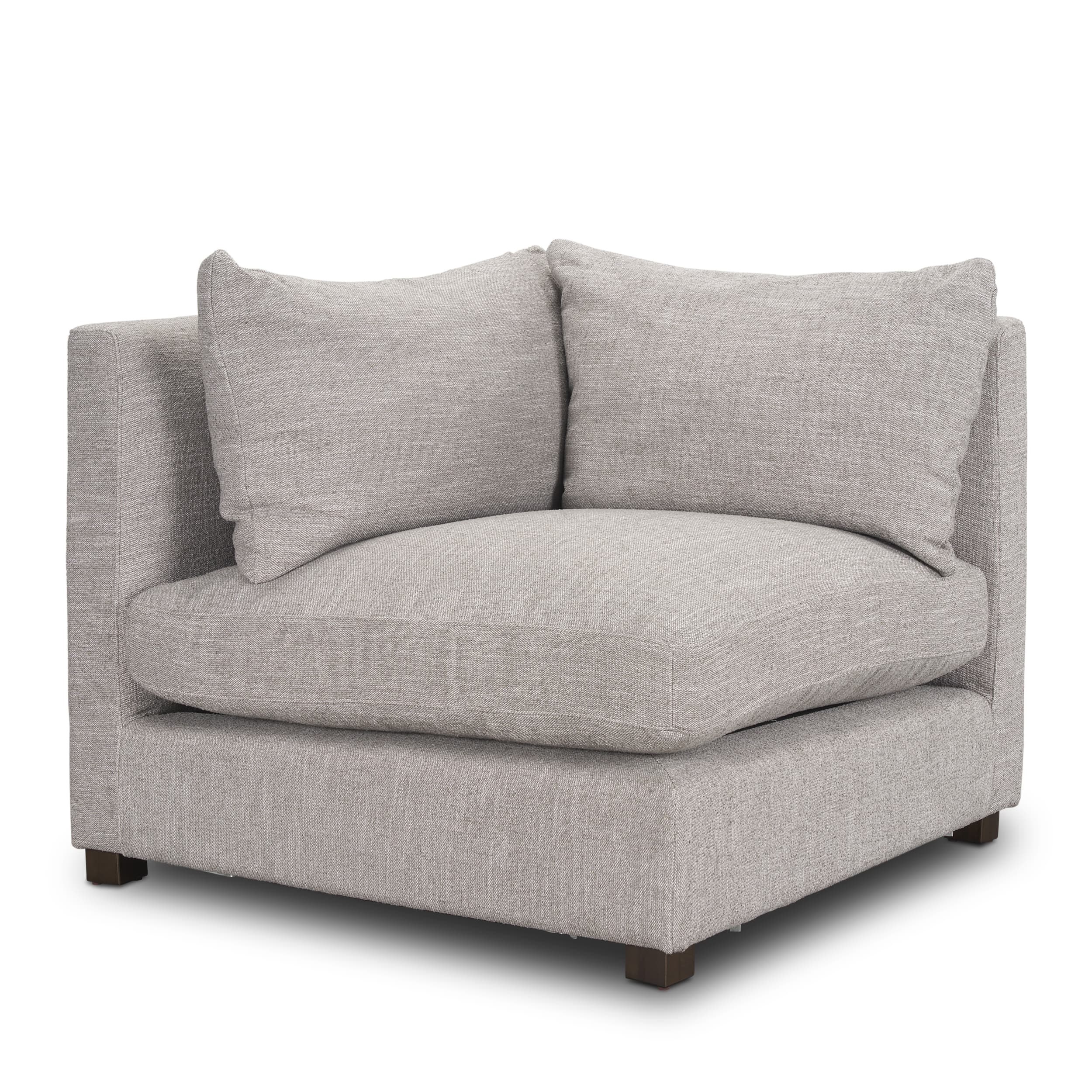 Halston Corner Light Grey Performance Fabric — product photograph