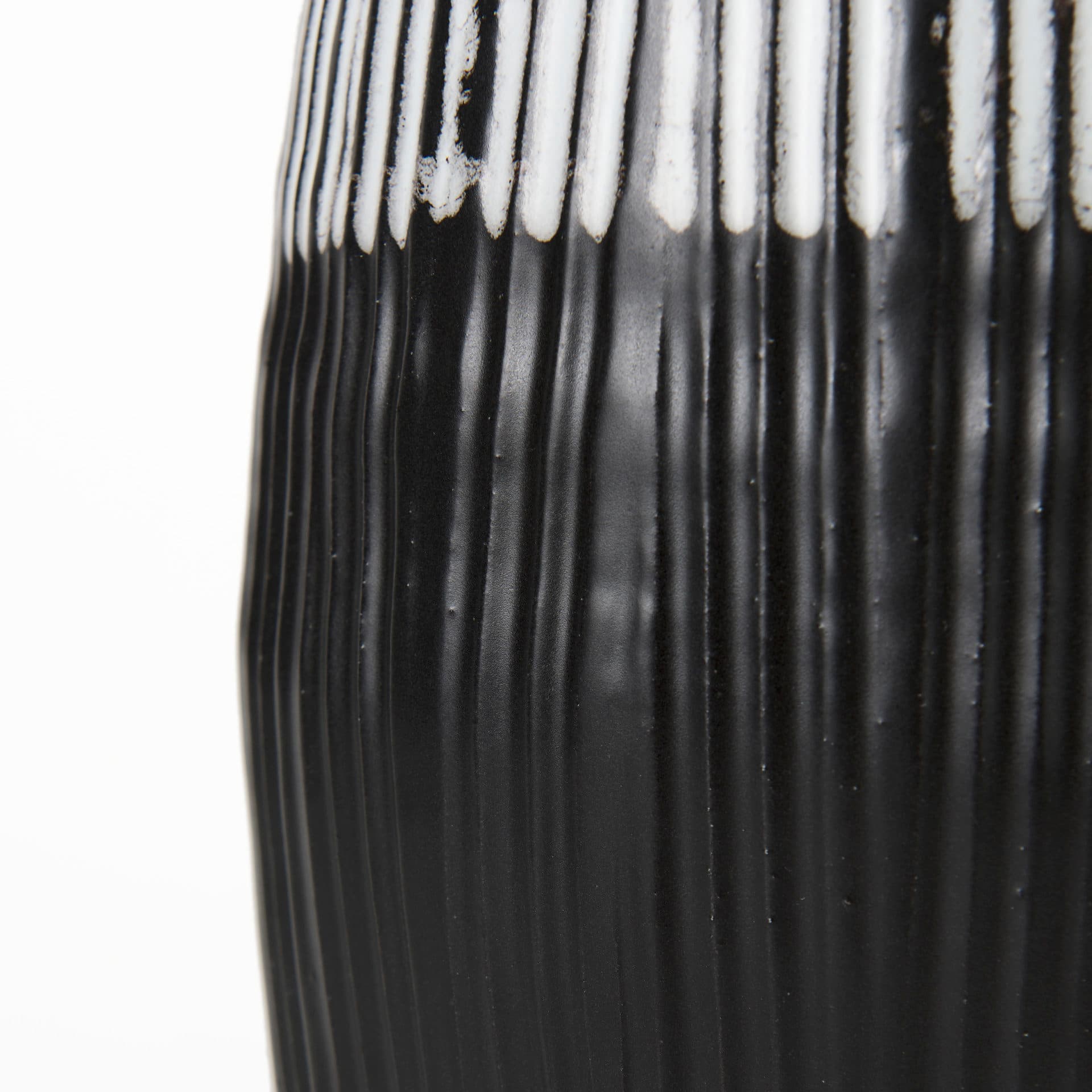 Tanami I Tall Dark Brown/White Ceramic Vase — product photograph