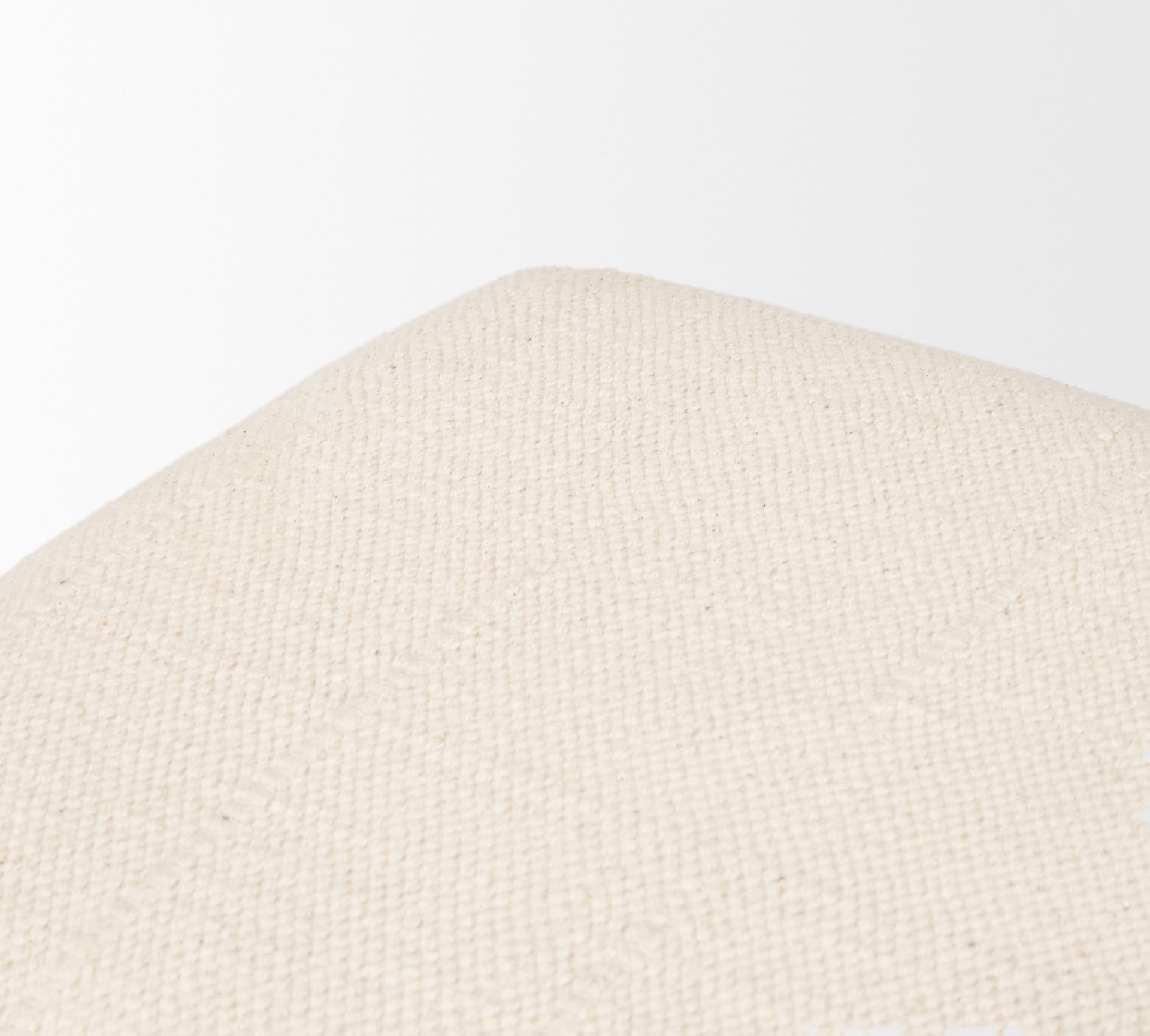 Shae Brown Wood w/ Oatmeal Fabric Bench — product photograph