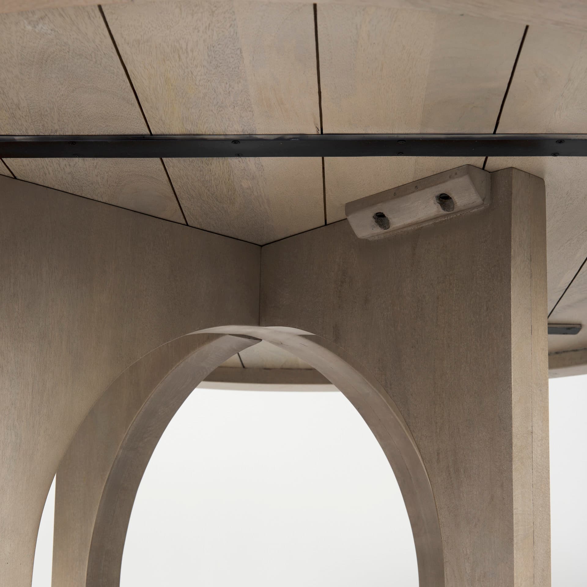 Liesl 54" Round Pedestal Dining Table | Modern | Gray Wood | Seats 6 — product photograph