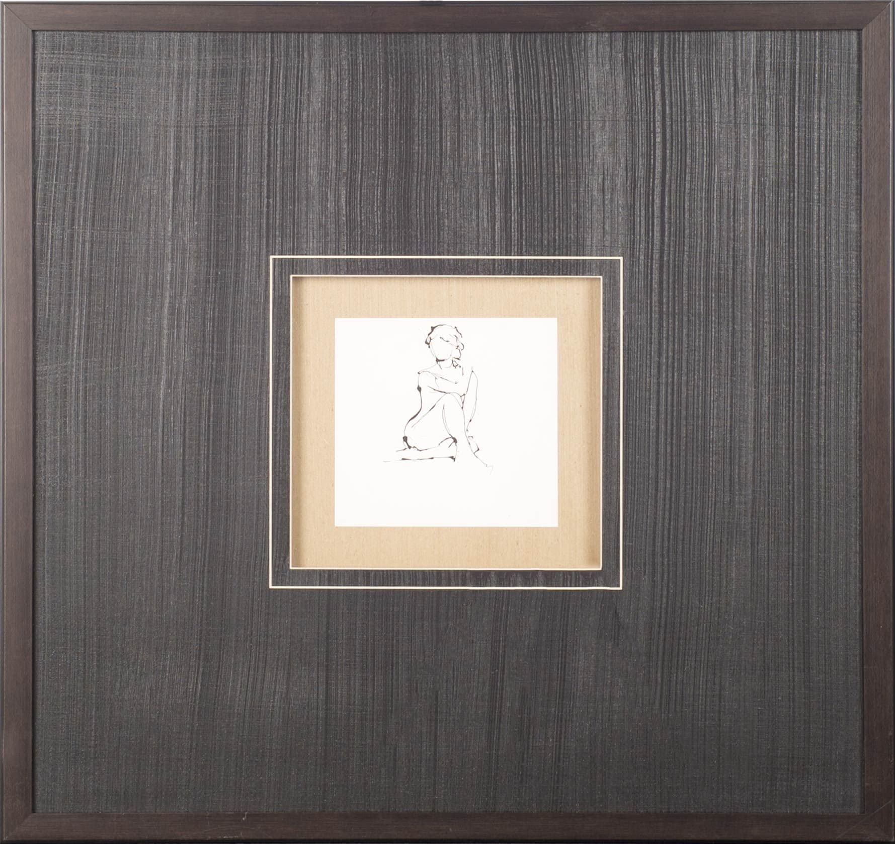 Contour Figure 2 by Stefano Altamura a Hand Embellished Textured Framed Art Print Matted under Glass — product photograph