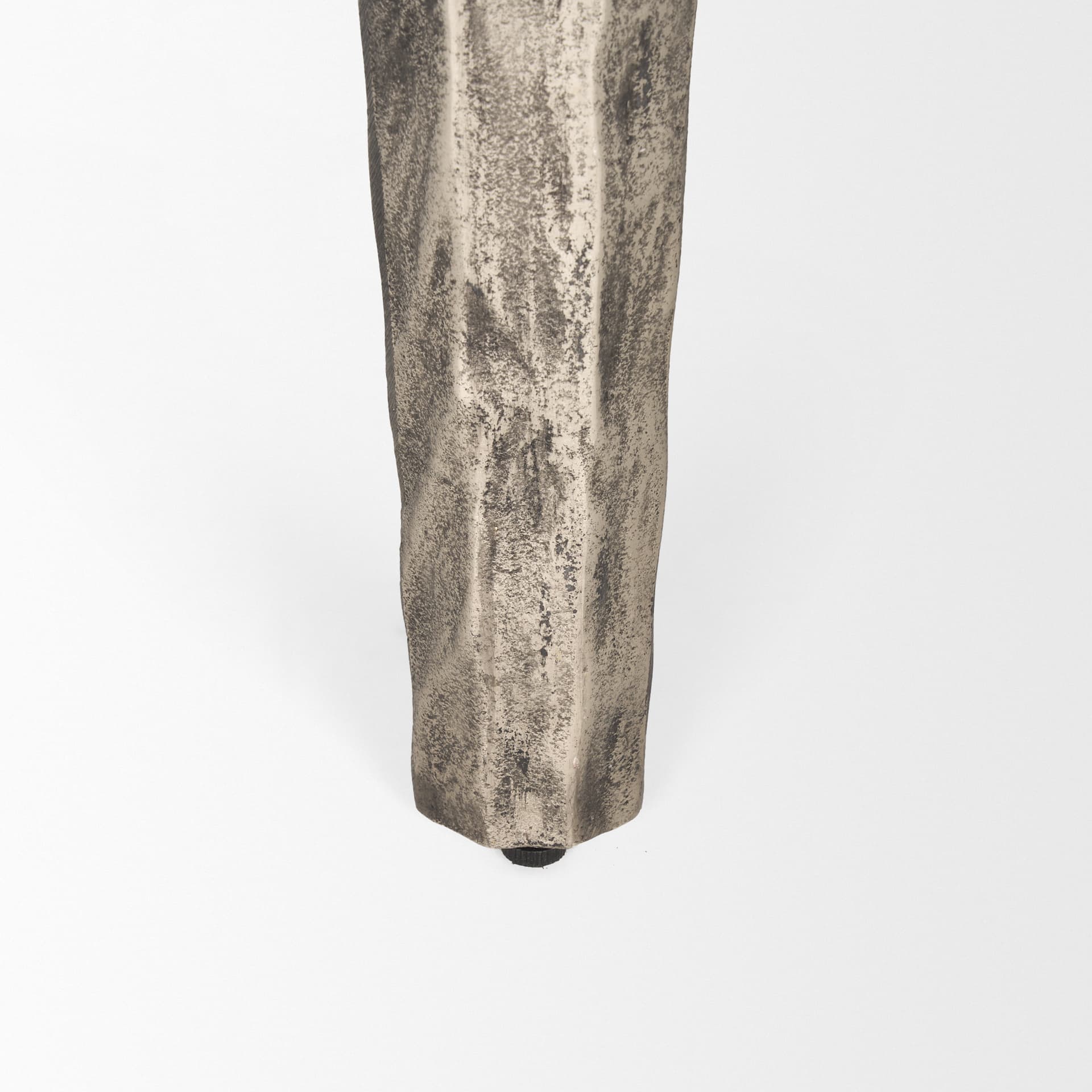 Randy Silver Nickel Cast Aluminum Metal Coffee Table — product photograph