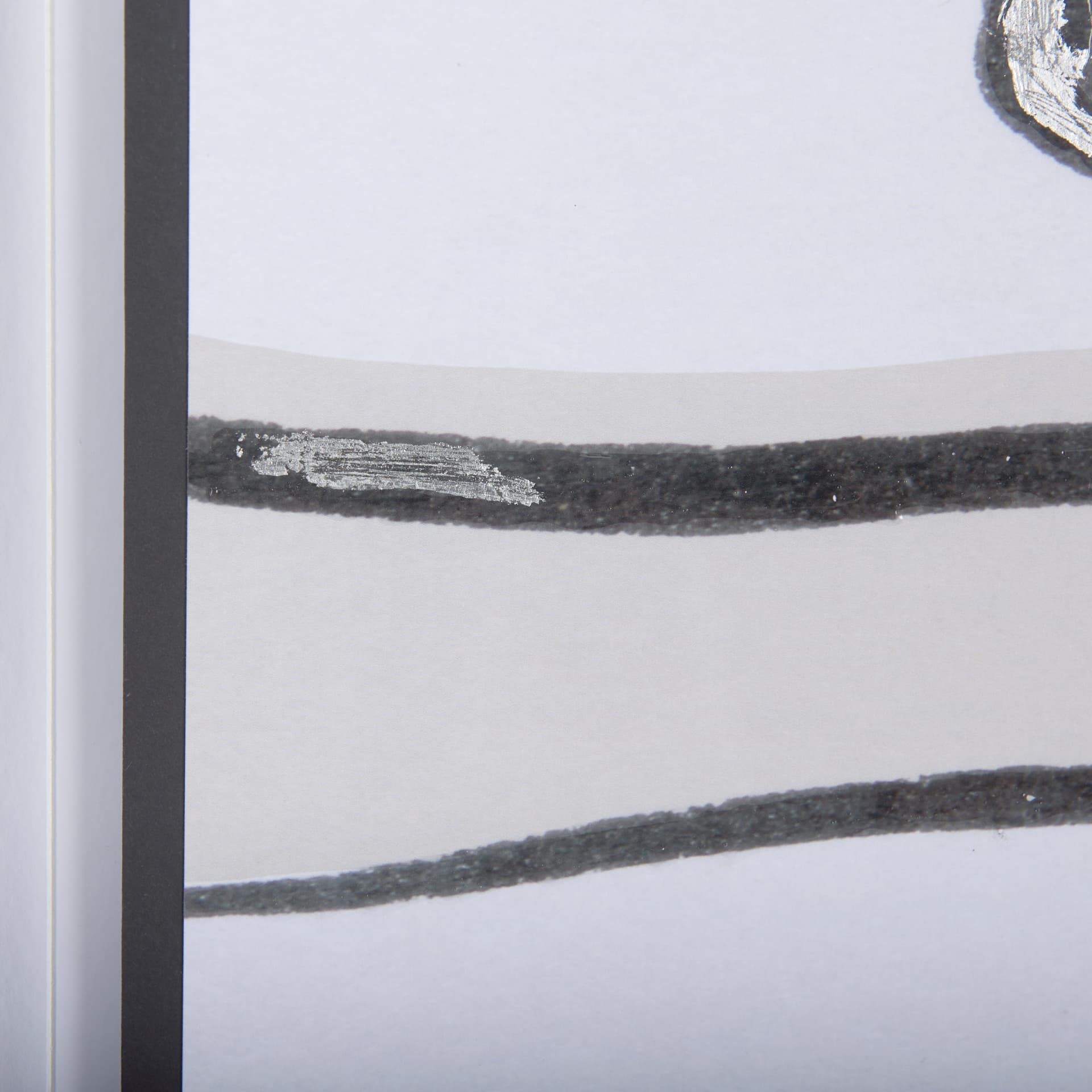 Neutral Shapes II by Mercana Studio a Hand Embellished Textured Framed Art Print Matted under Glass — product photograph