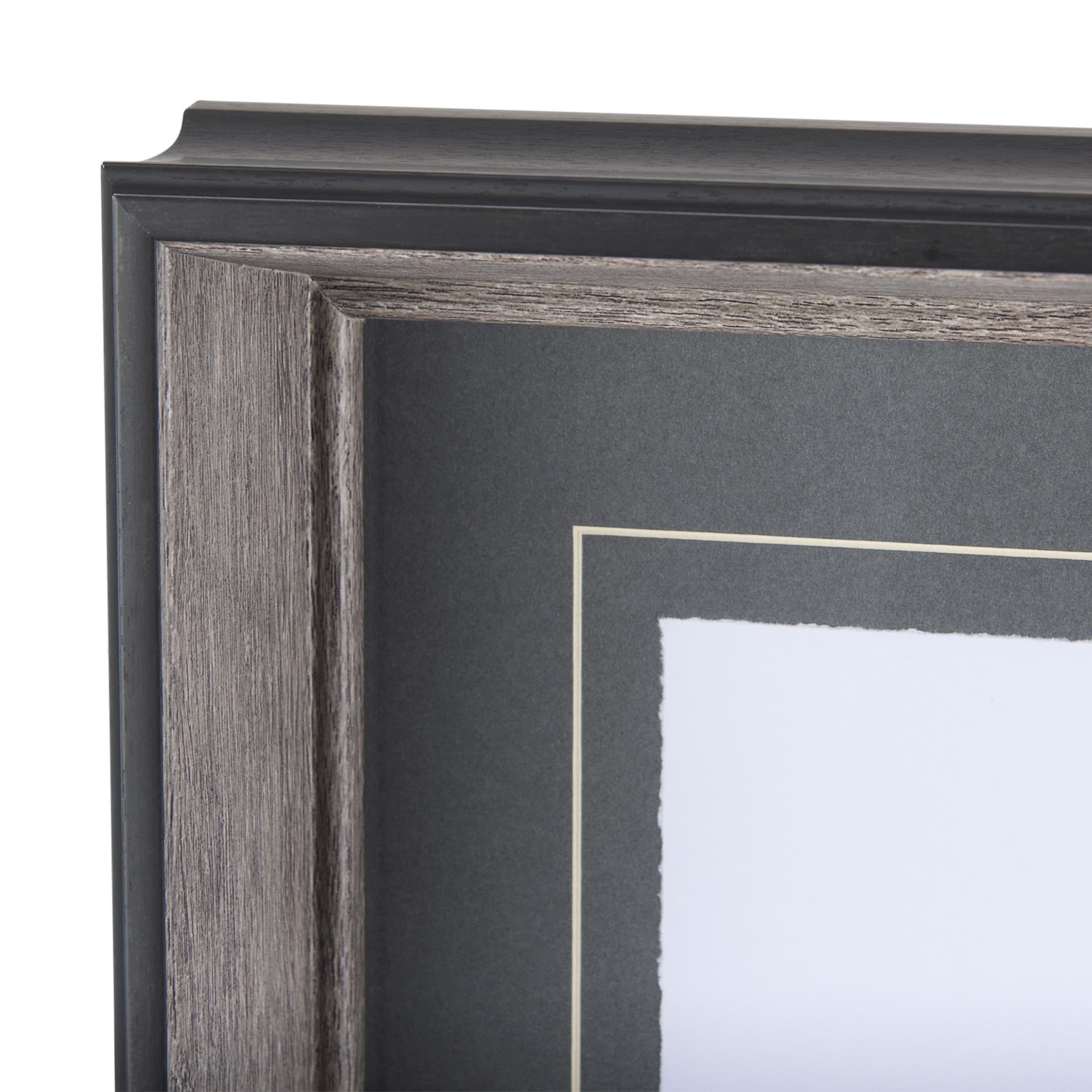 Eastern Blue BW III by Mercana Studio Hand Embellished Textured Framed Art Print Matted under Glass — product photograph