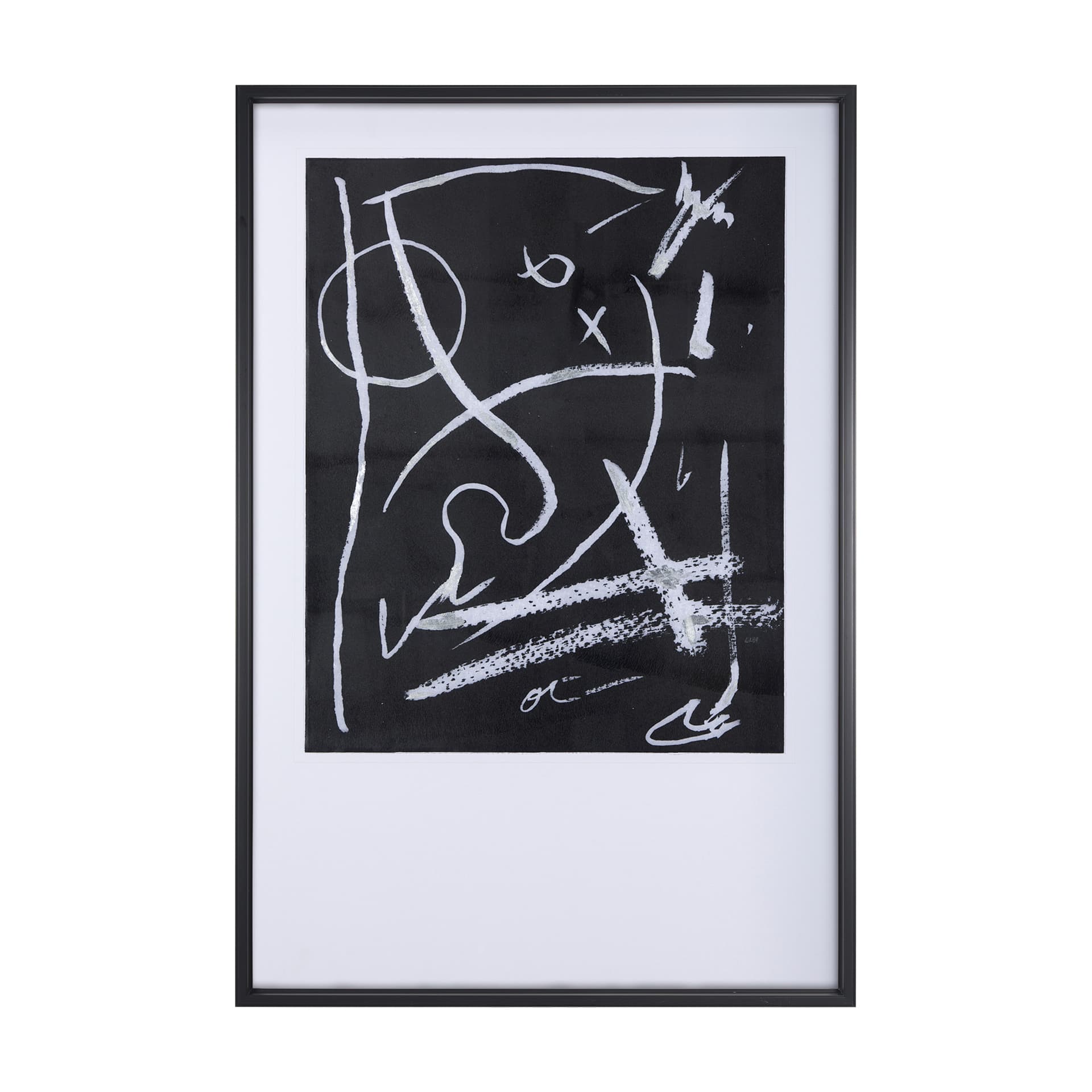 Doodle I by Mercana Studio a Hand Embellished Textured Framed Art Print Matted under Glass — product photograph