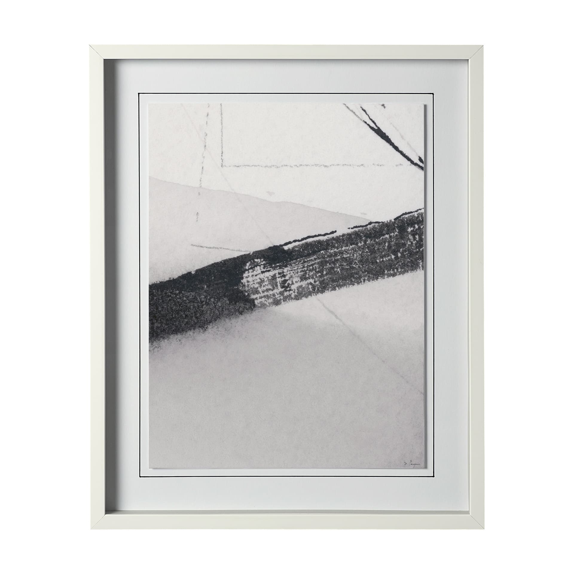 Directions V by Mercana Studio a Hand Embellished Textured Framed Art Print Matted under Glass — product photograph