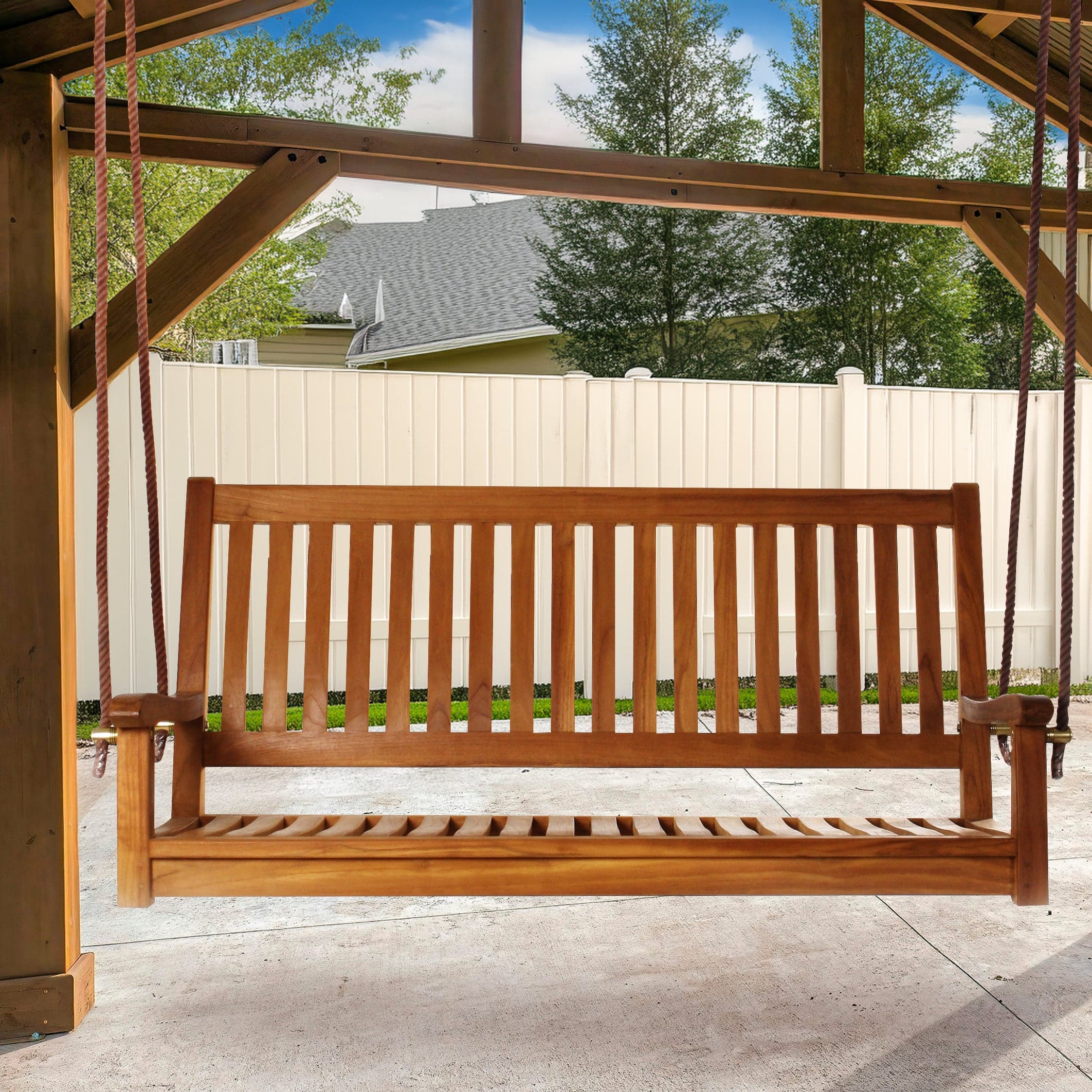 Teak Porch Swing — product photograph