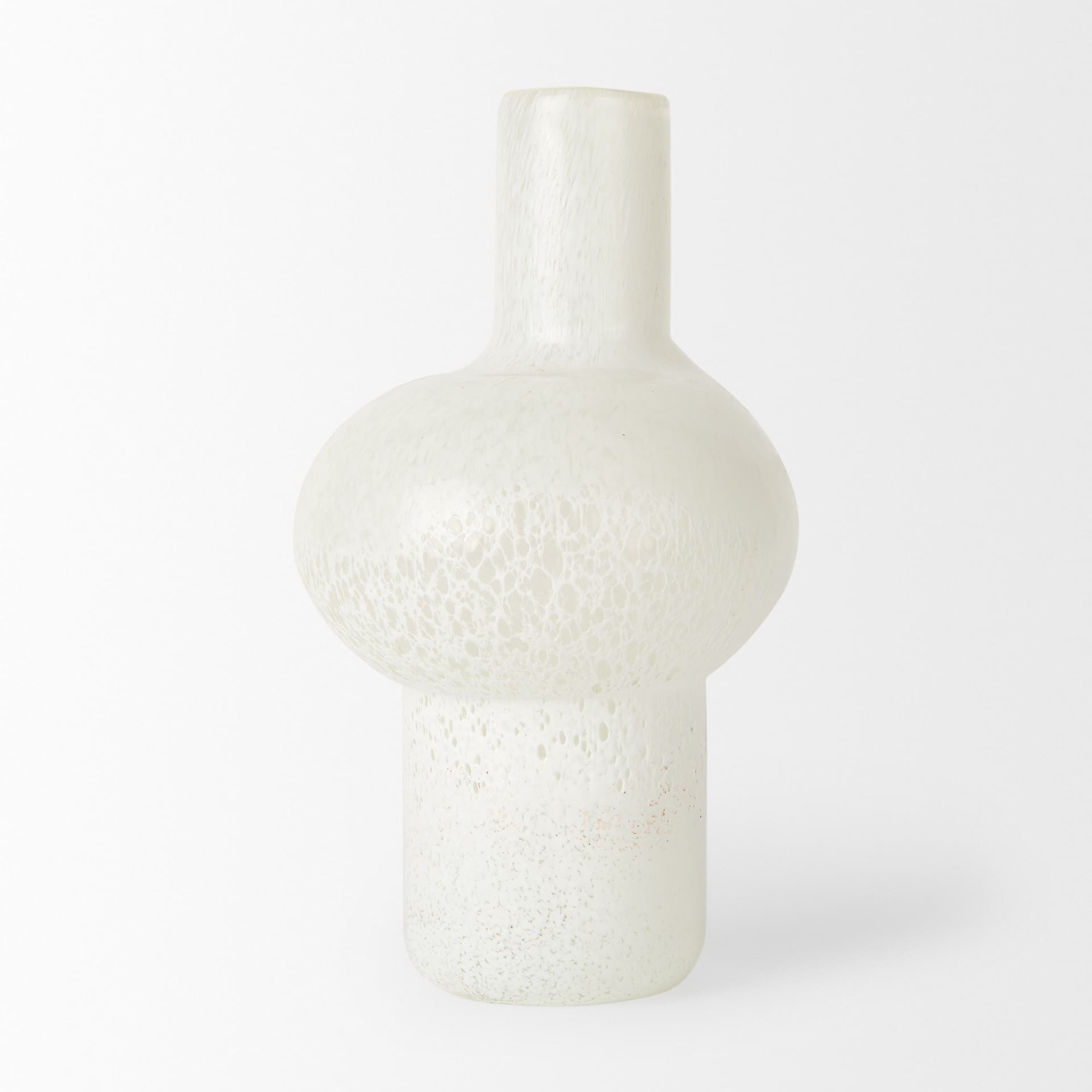 Heket Tall White Glass Vase — product photograph