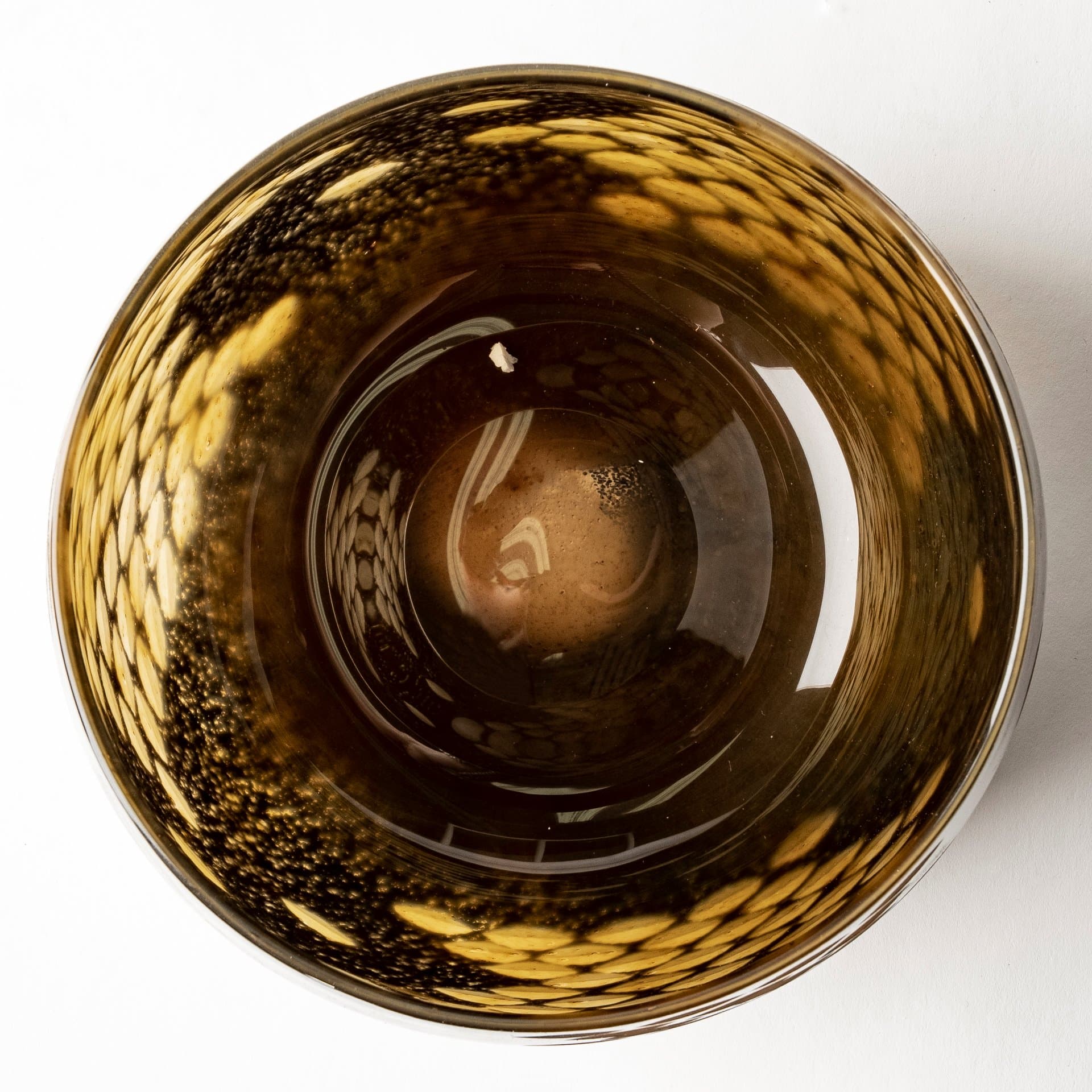 Mojave Large Black and Gold Detail Glass Vase — product photograph
