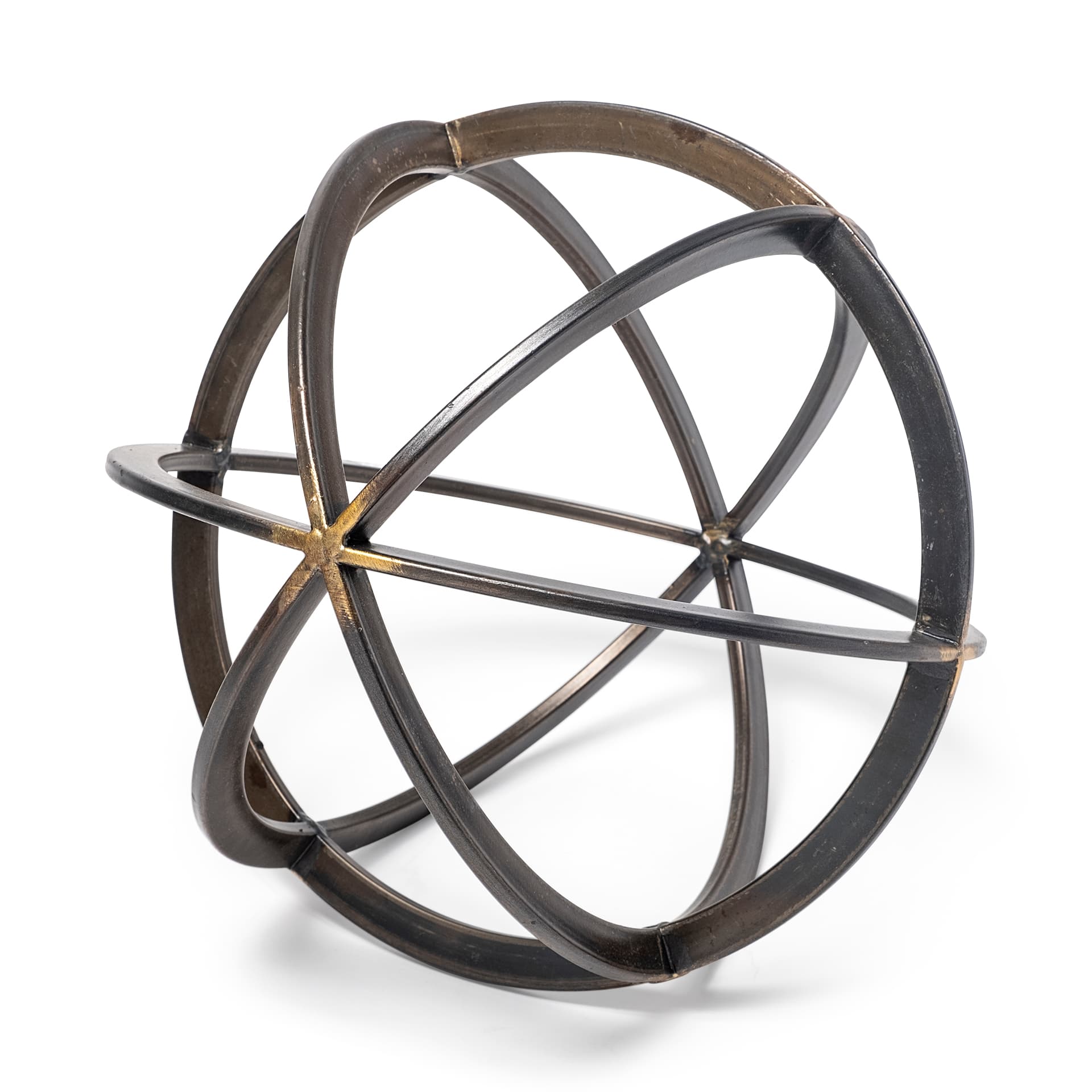 Galenna III (Large) 10L x 10W Black Metal Circular Decorative Orb — product photograph