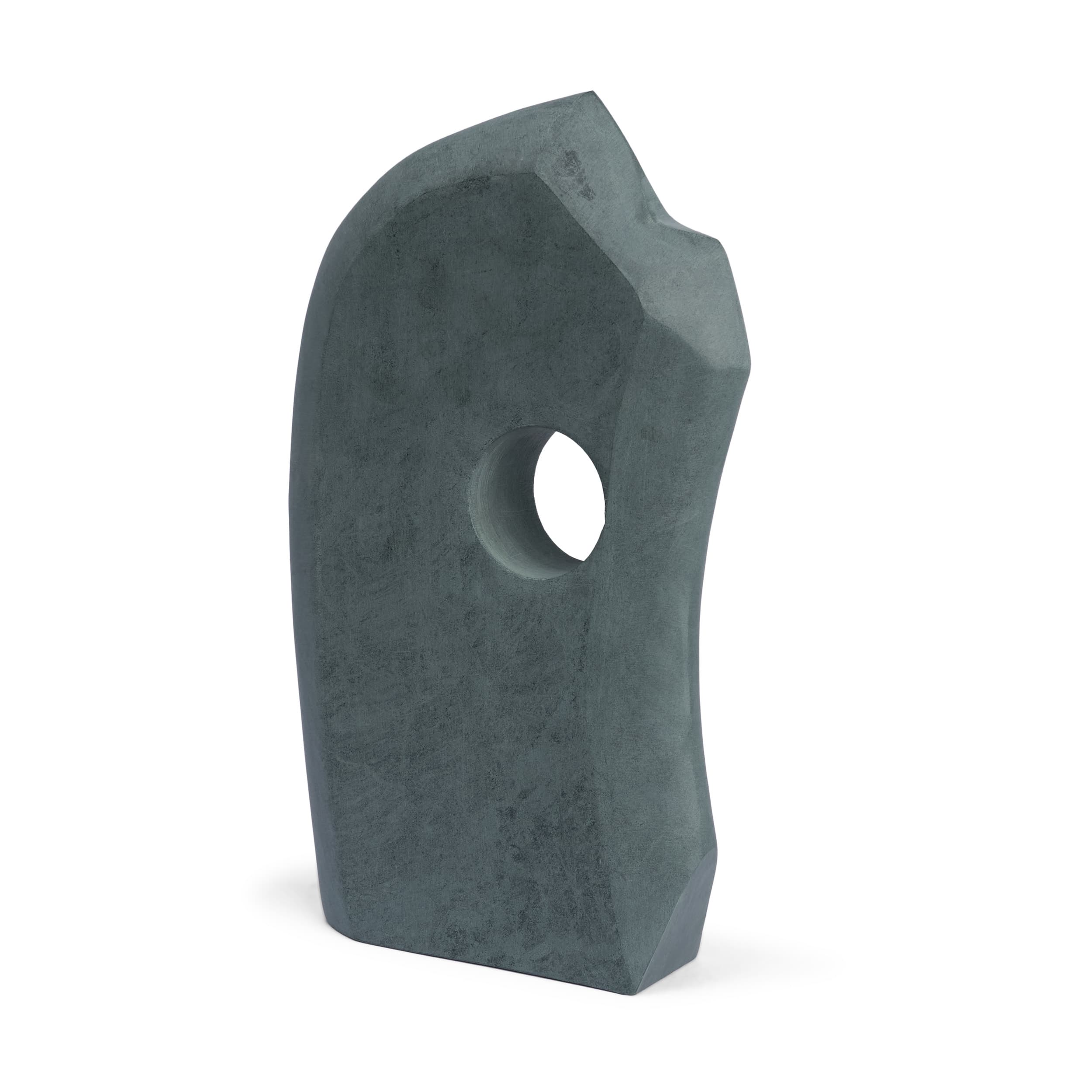 Carico Sculptural Gray Marble Decorative Object — product photograph