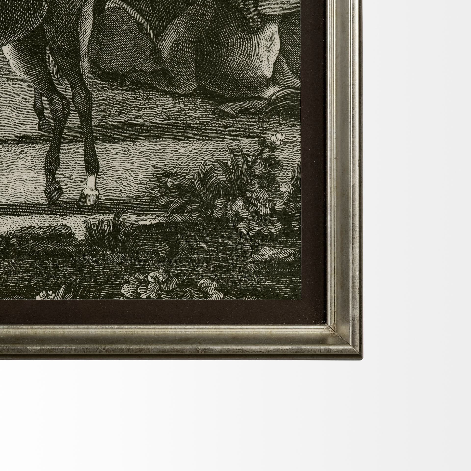 Equestrian Scenes III by Vision Studio Hand Embellished Textured Framed Art Print Matted under Glass — product photograph