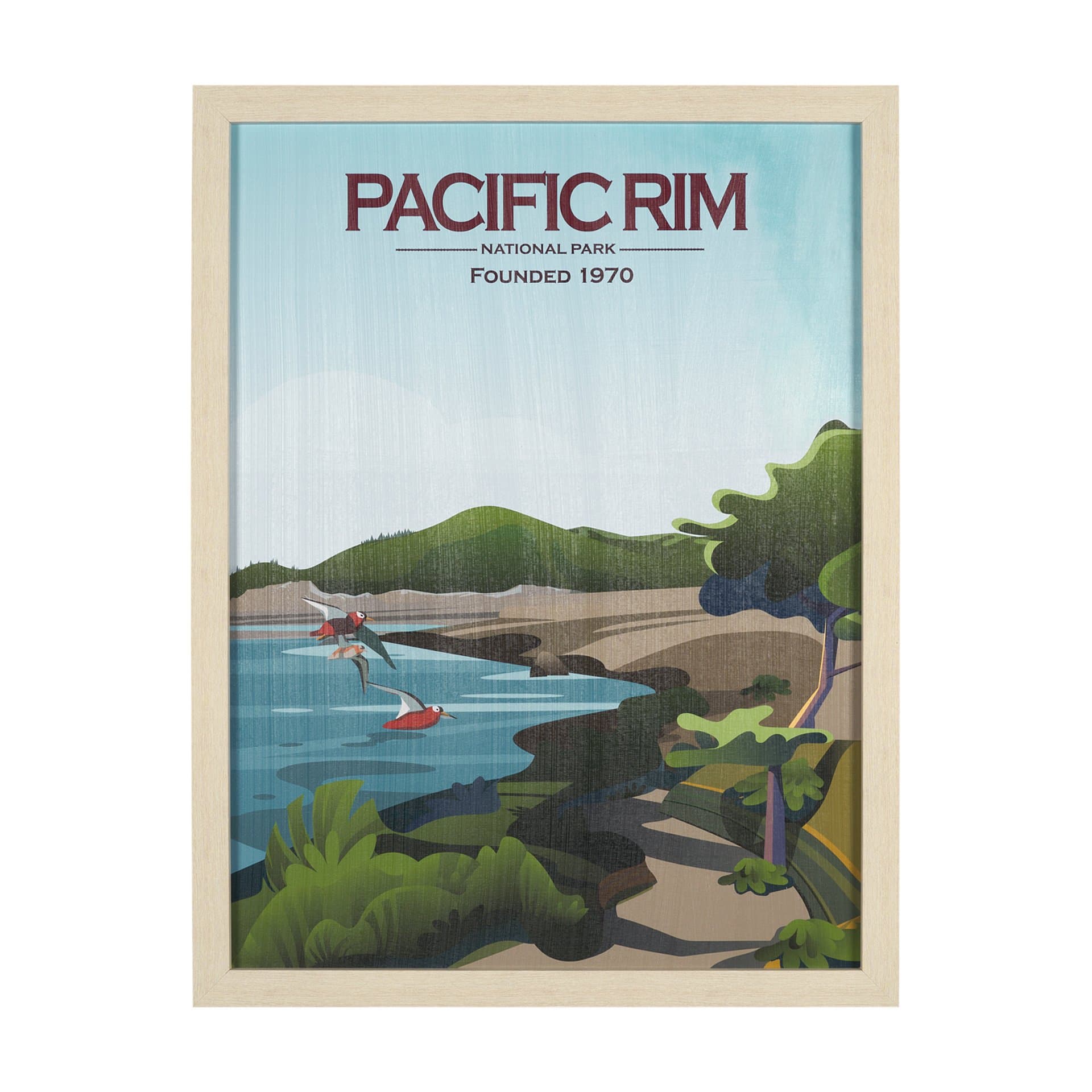 Pacific Rim GO (L) by Mercana Studio a Hand Embellished Decograph Framed Art Print — product photograph