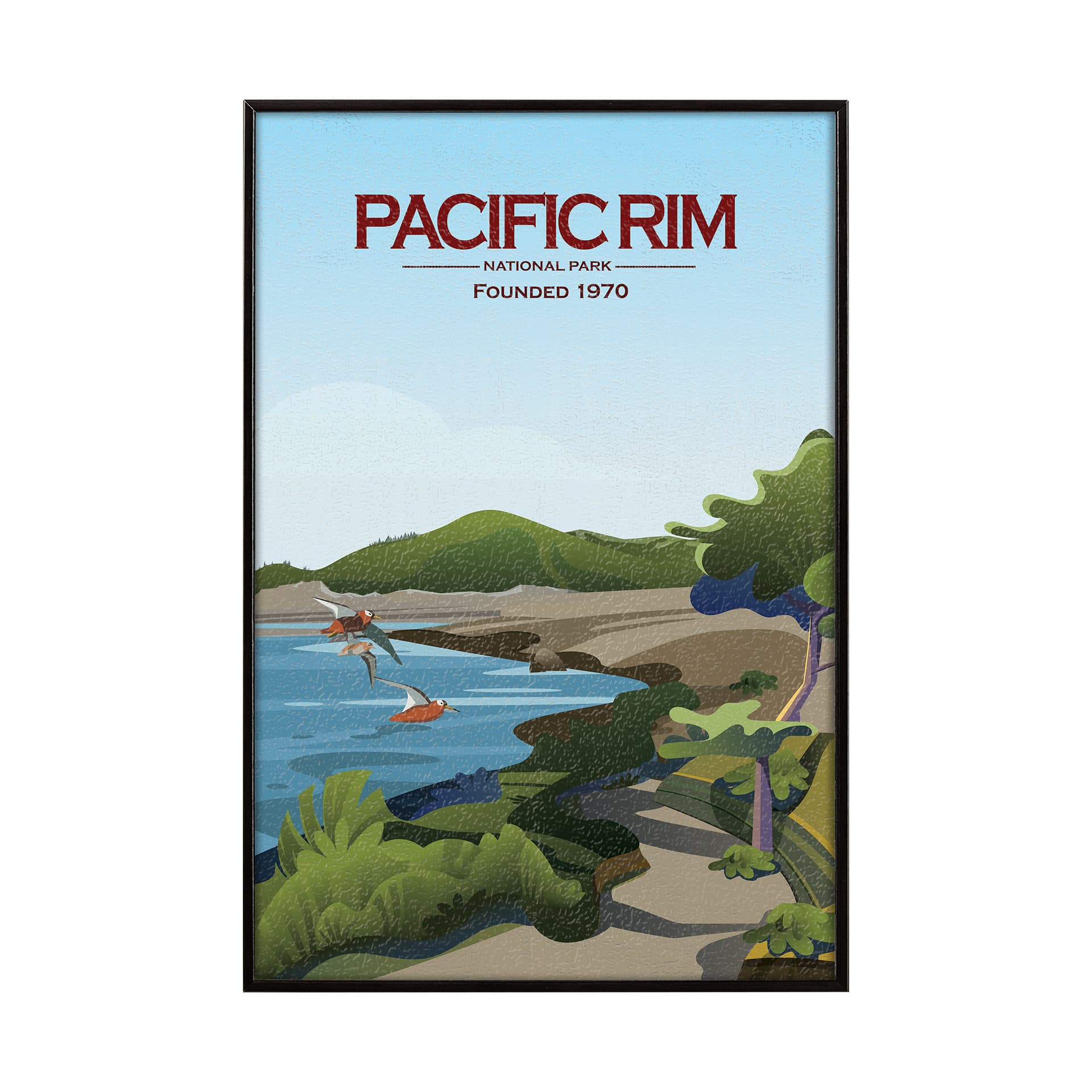 Pacific Rim GO (SM) by Mercana Studio a Hand Embellished Decograph Framed Art Print — product photograph