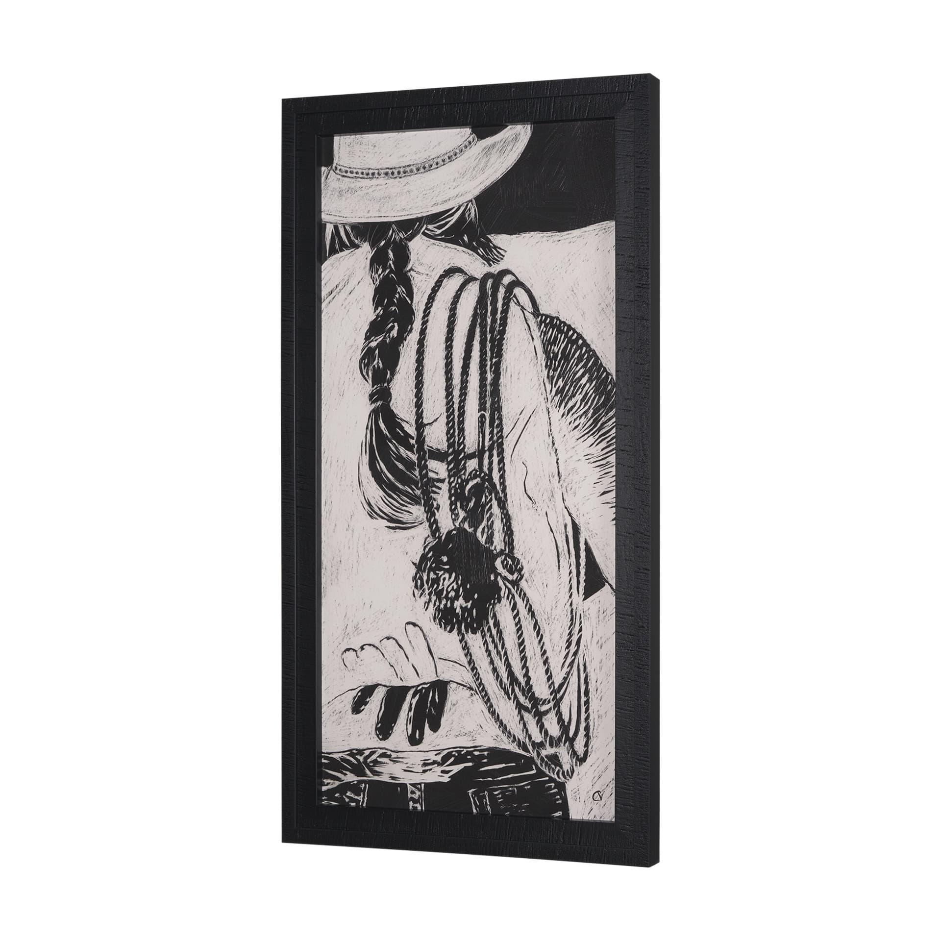 Saddled Up III by Mercana Studio a Hand Embellished Framed Art Print — product photograph