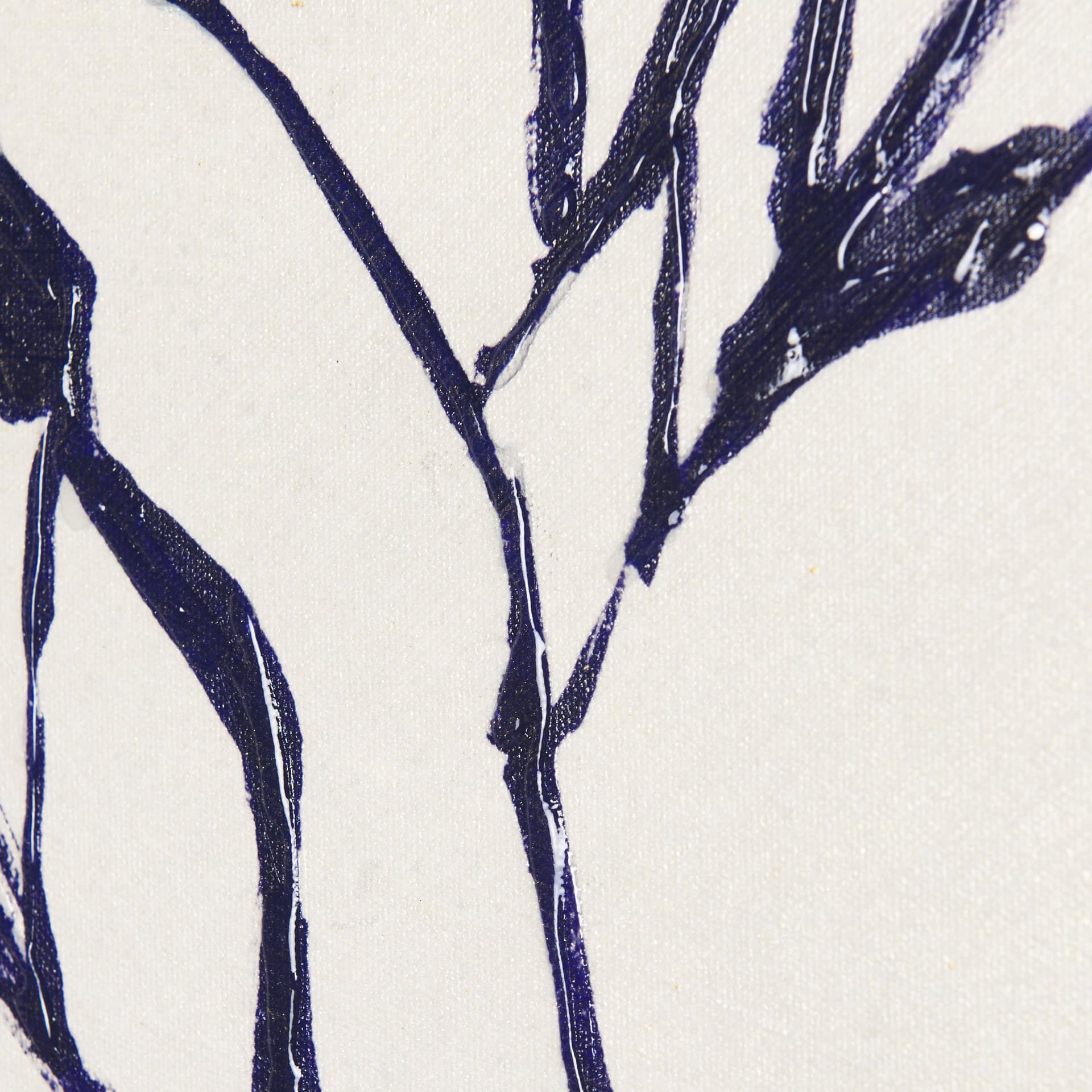 Sapphire Vase I by Mercana Studio a Hand Embellished Textured Canvas — product photograph
