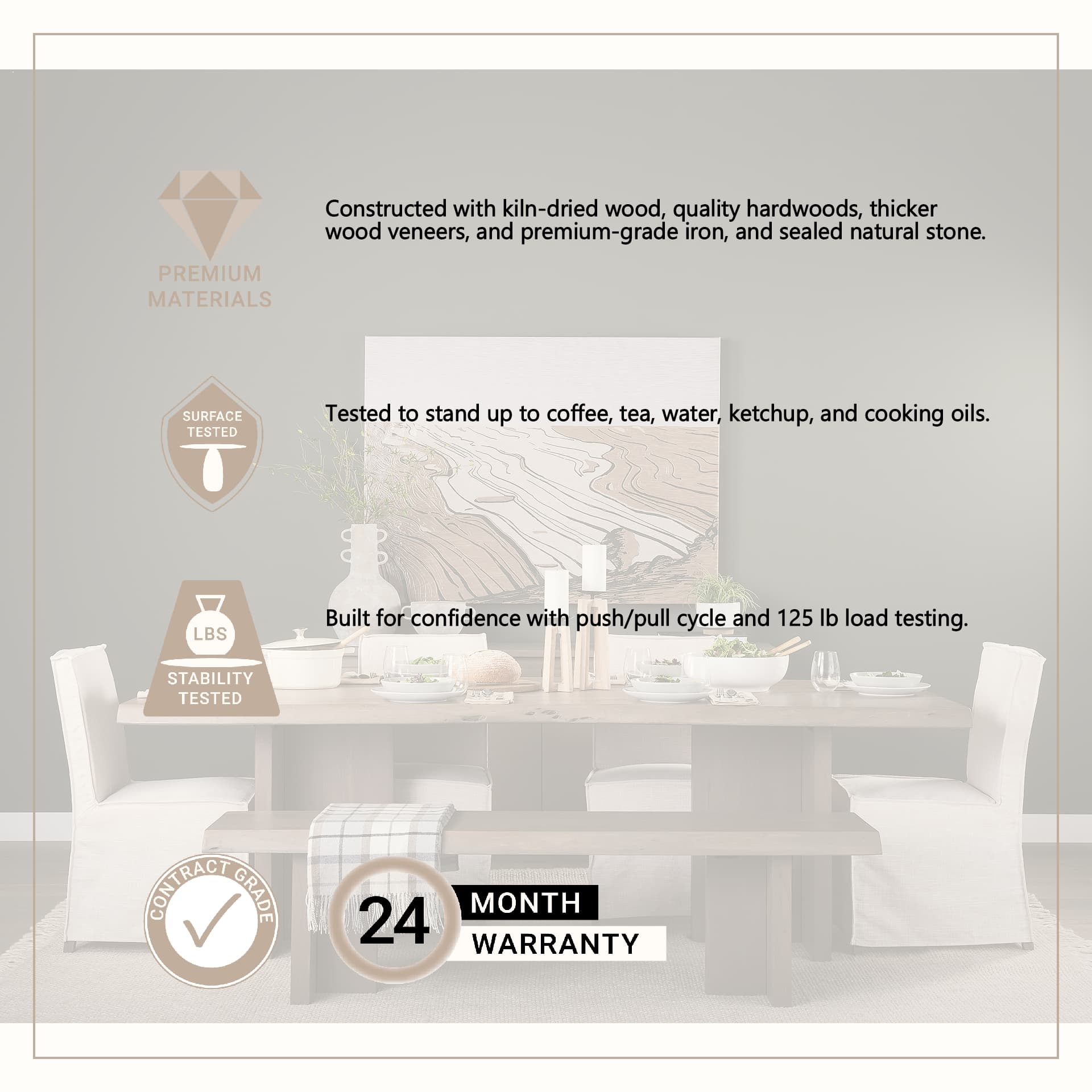 Konstantin 94"L x 40"W Rectangular Dining Table | Modern | Med Brown Wood | Seats 8 — product photograph