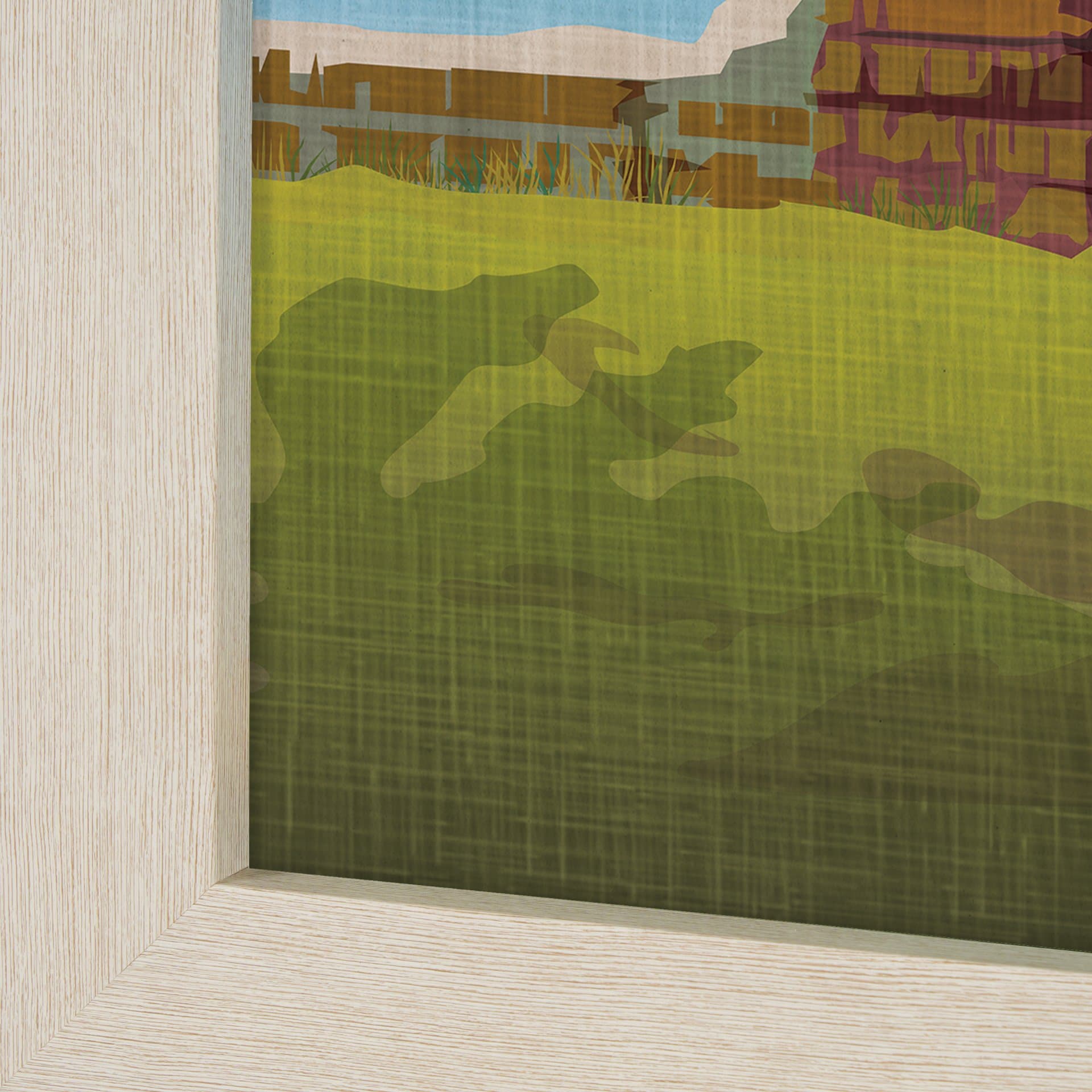 Maine GO (L) by Mercana Studio Textured Framed Artwork Matted — product photograph