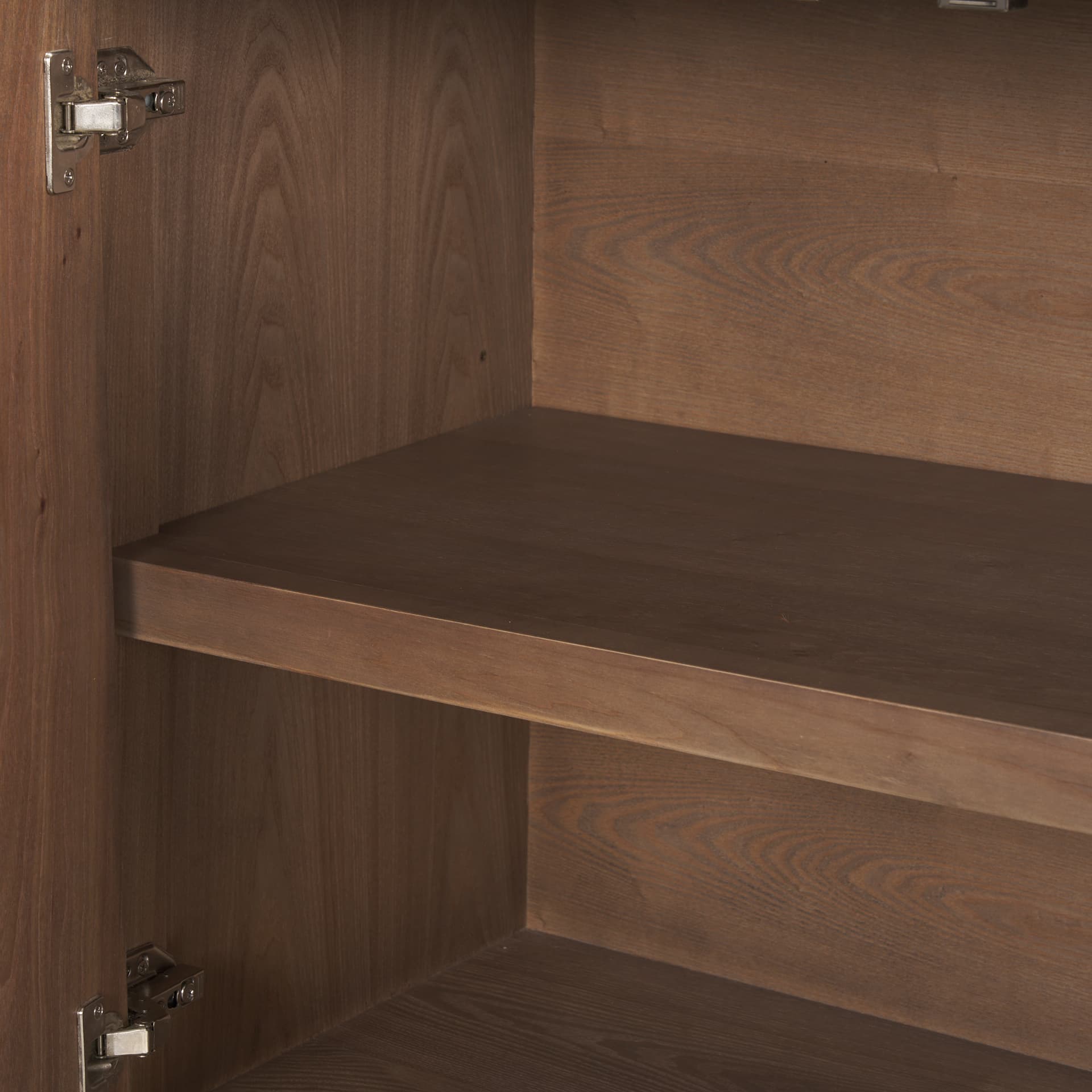 Varenna 4 Door Dark Brown Wood w/ Rope Handles Sideboard — product photograph