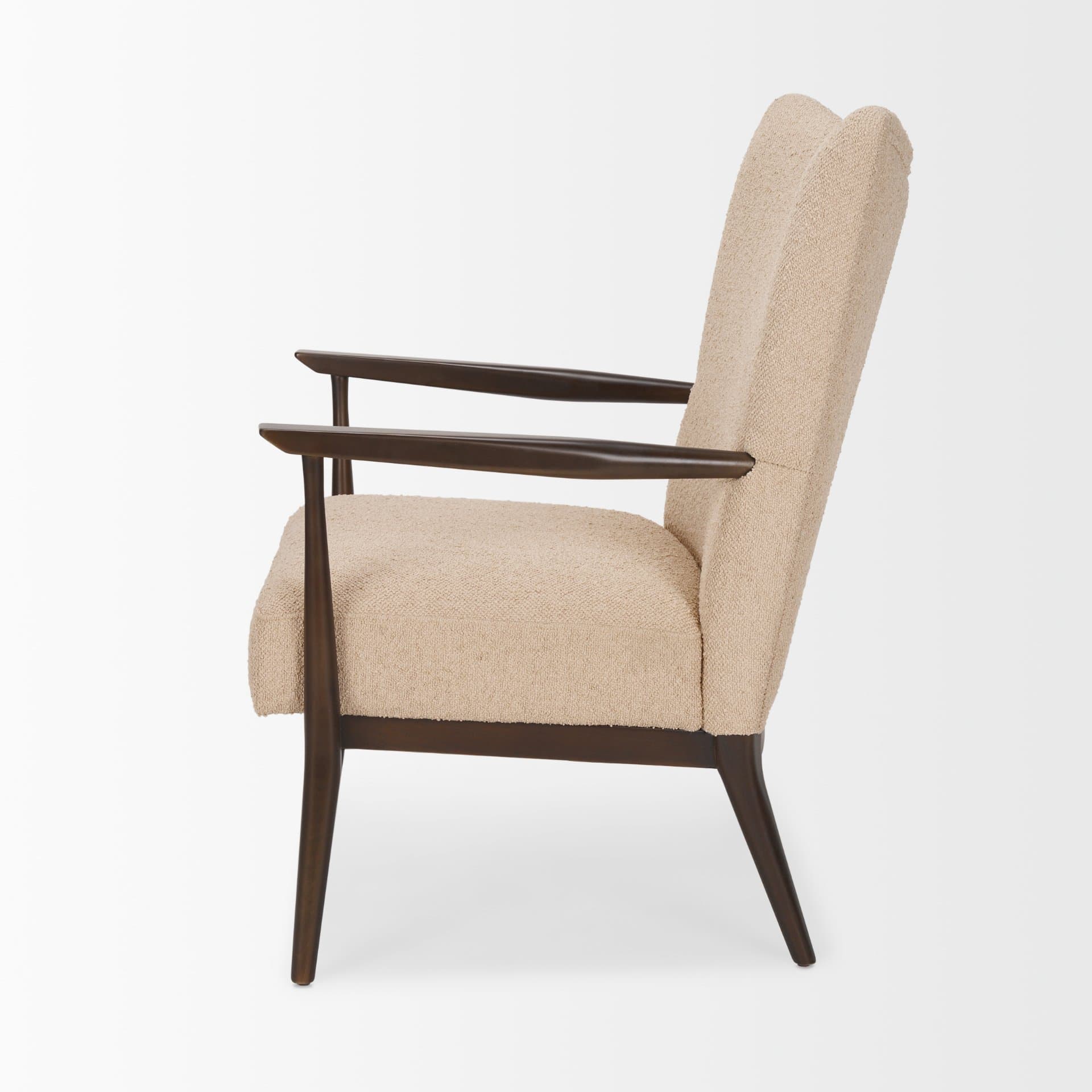 Argent Beige Boucle Accent Chair — product photograph