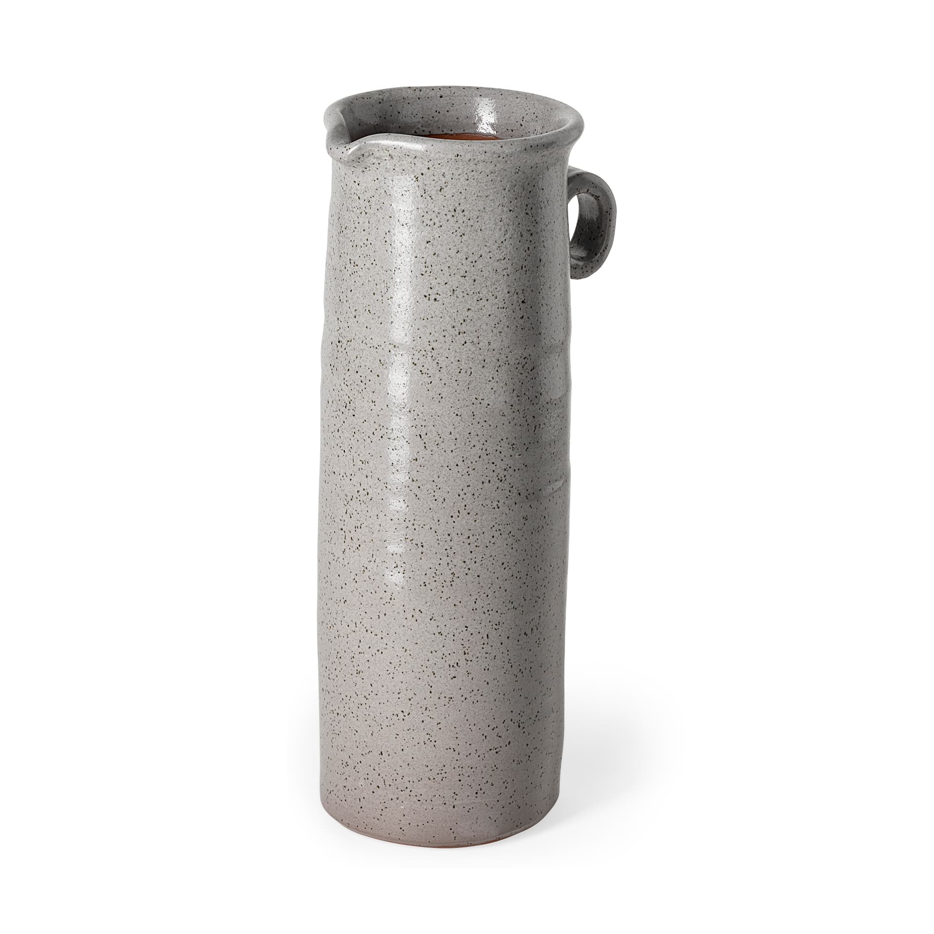 Frieda Large Freckled Gray Ceramic Jug — product photograph