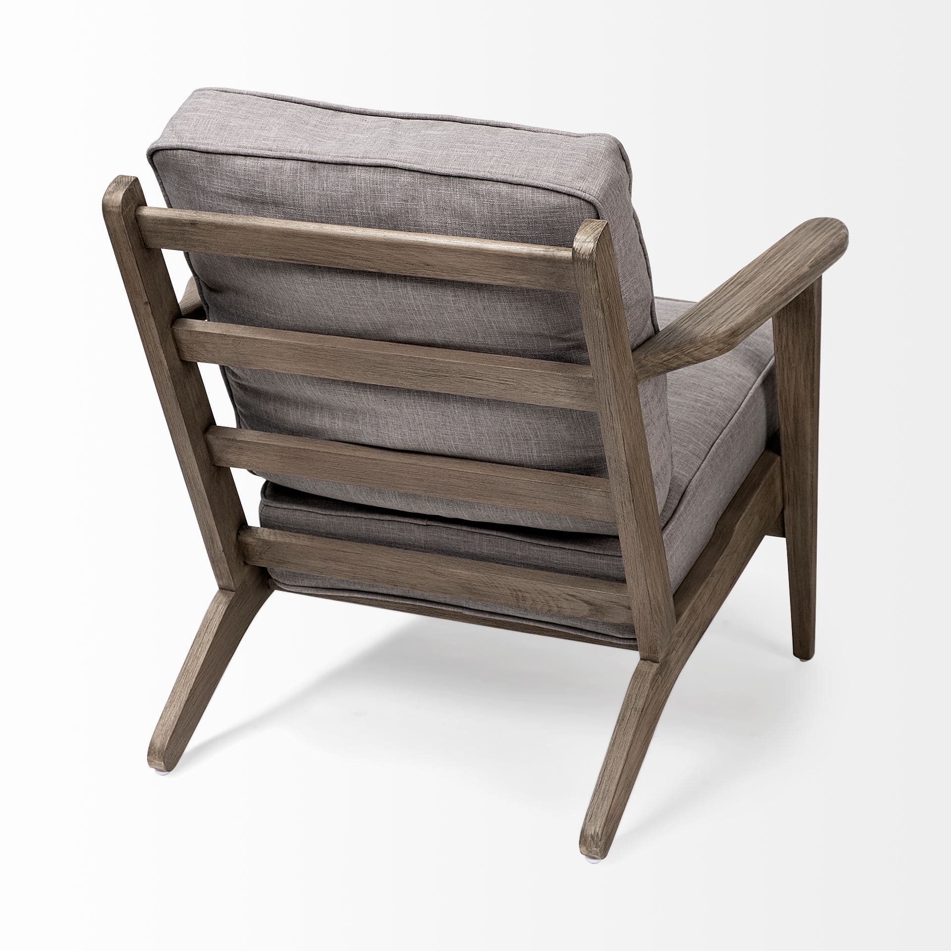 Olympus II Flint Gray Fabric Covered Wooden Frame Accent Chair — product photograph