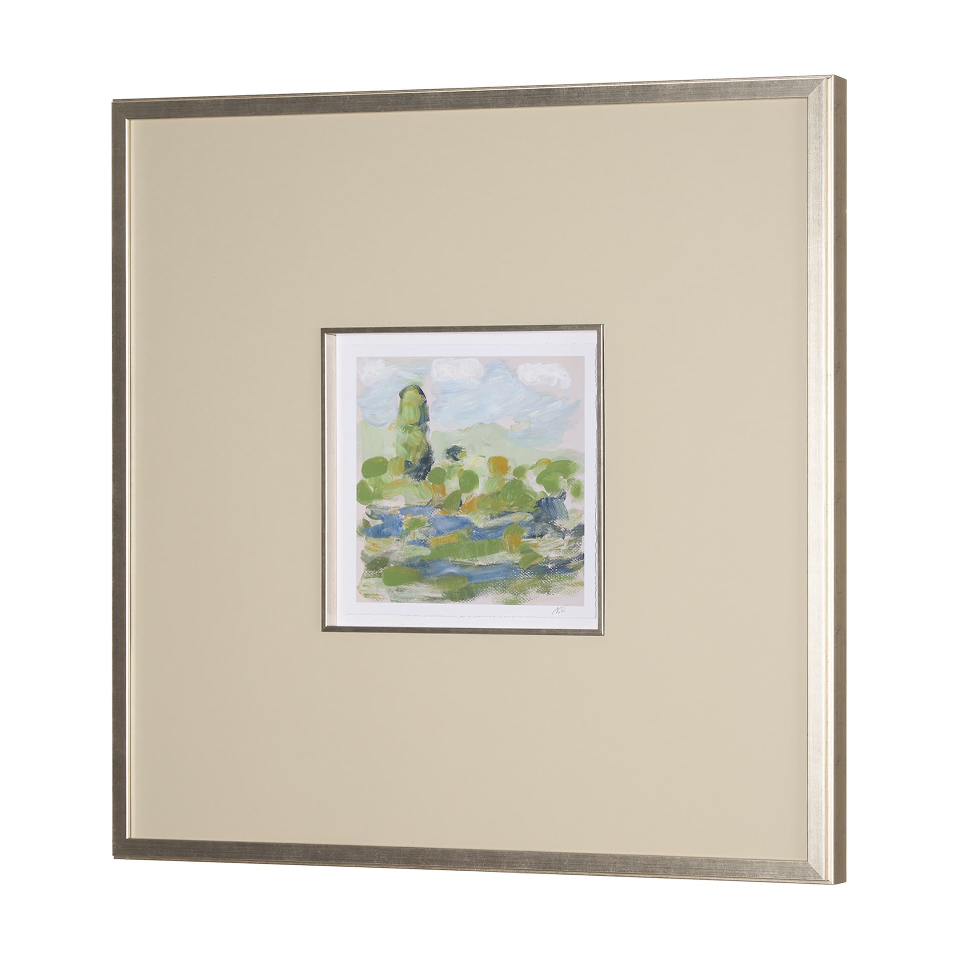 Vibrant View III by Mercana Studio a Hand Embelished Textured Framed Art Print Matted under Glass — product photograph