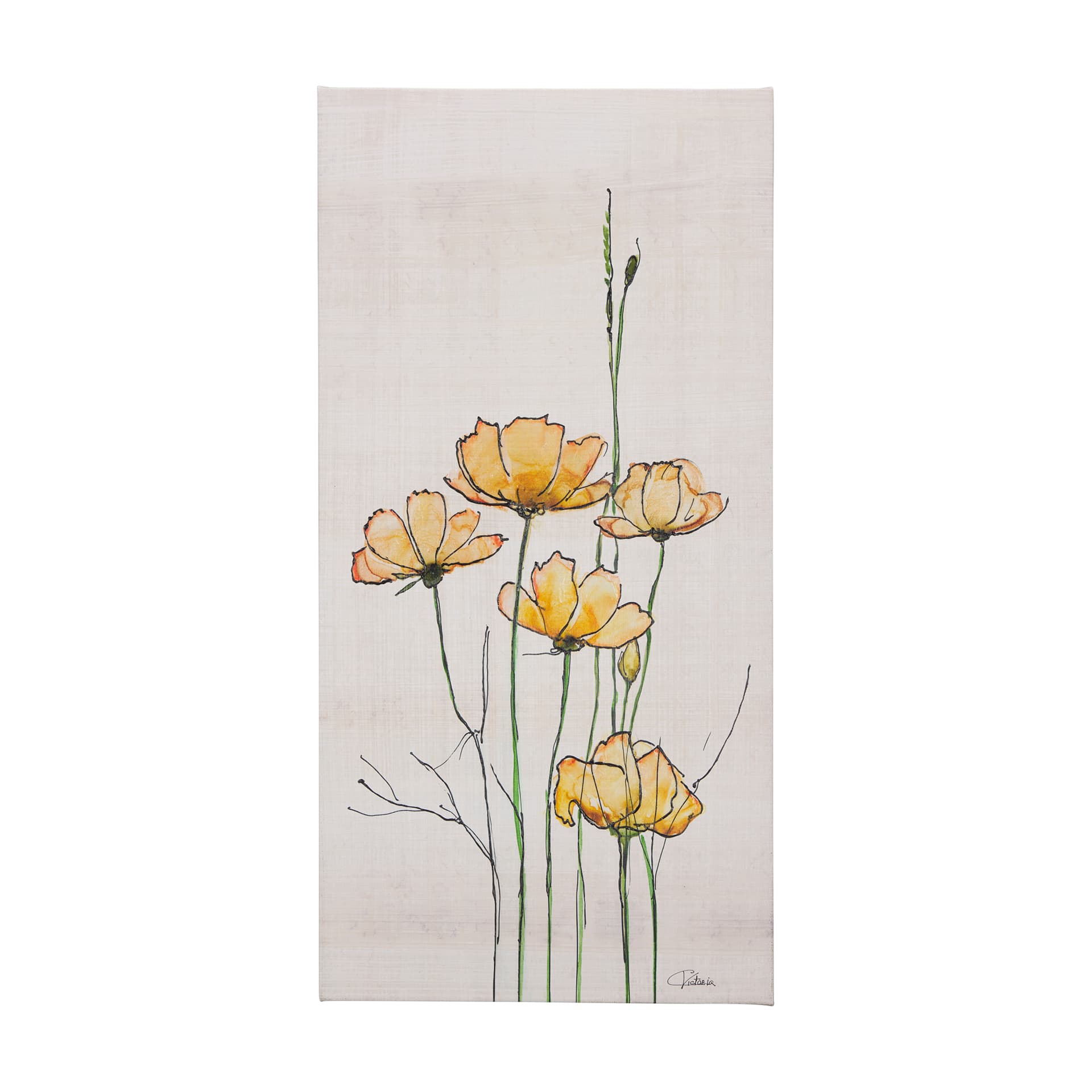 Meadow flowers III by Mercana Studio a Hand Embellished Textured Canvas — product photograph