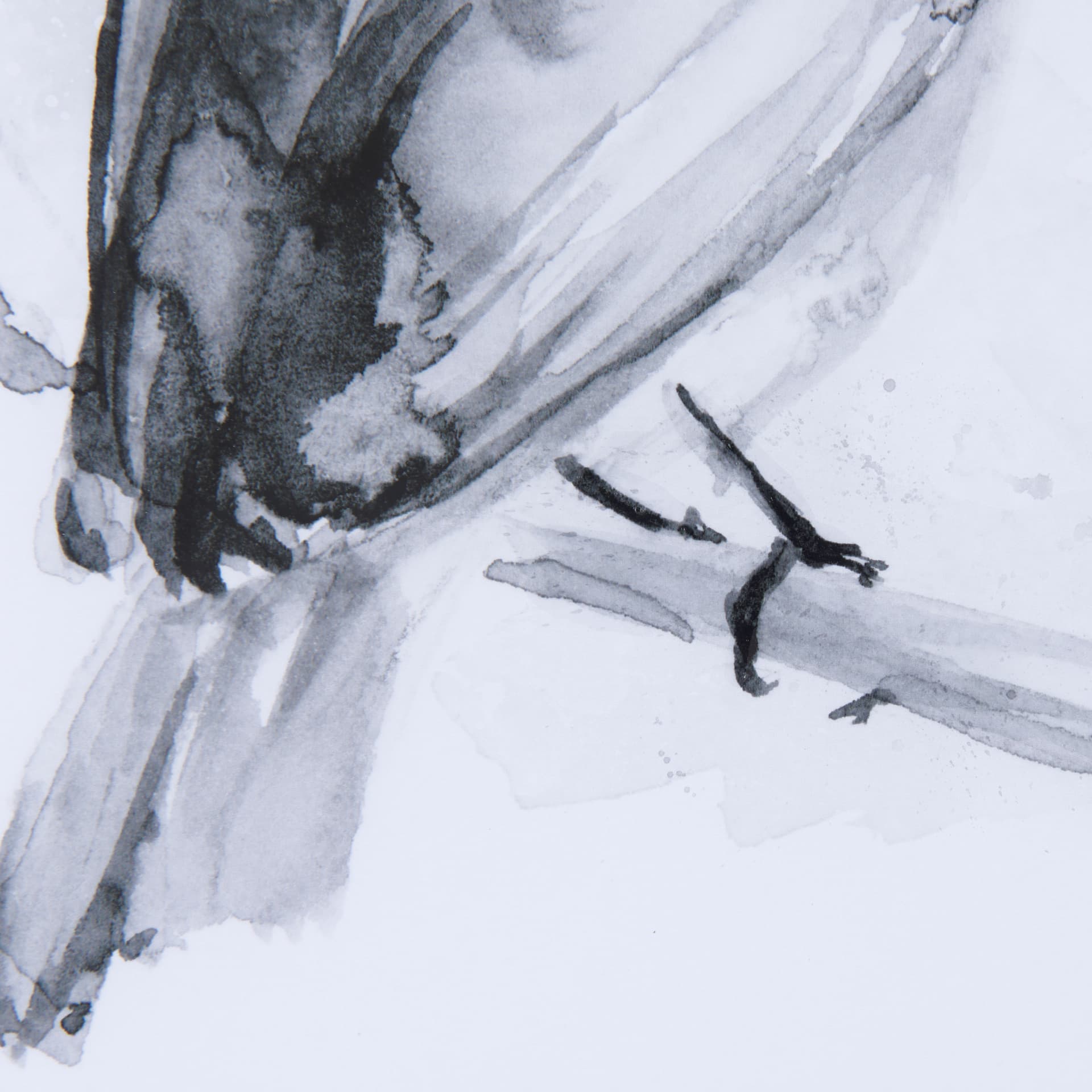 Eastern Blue BW IV by Mercana Studio a Hand Embellished Textured Framed Art Print Matted under Glass — product photograph