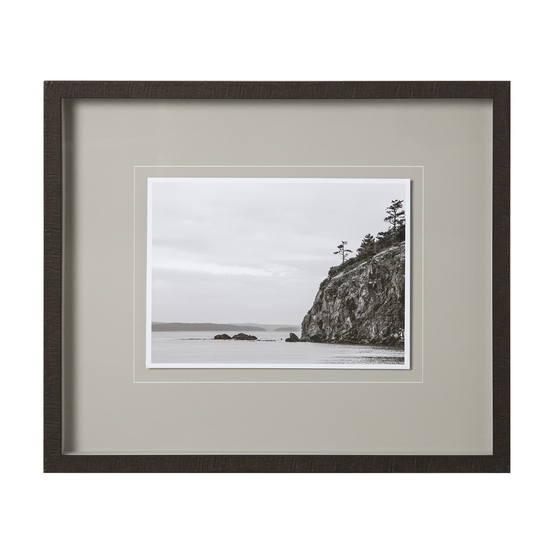 Rocky Cliffs, Rosario Beach by Bisig, Steve a Framed Photo Art Print Matted under Glass — product photograph