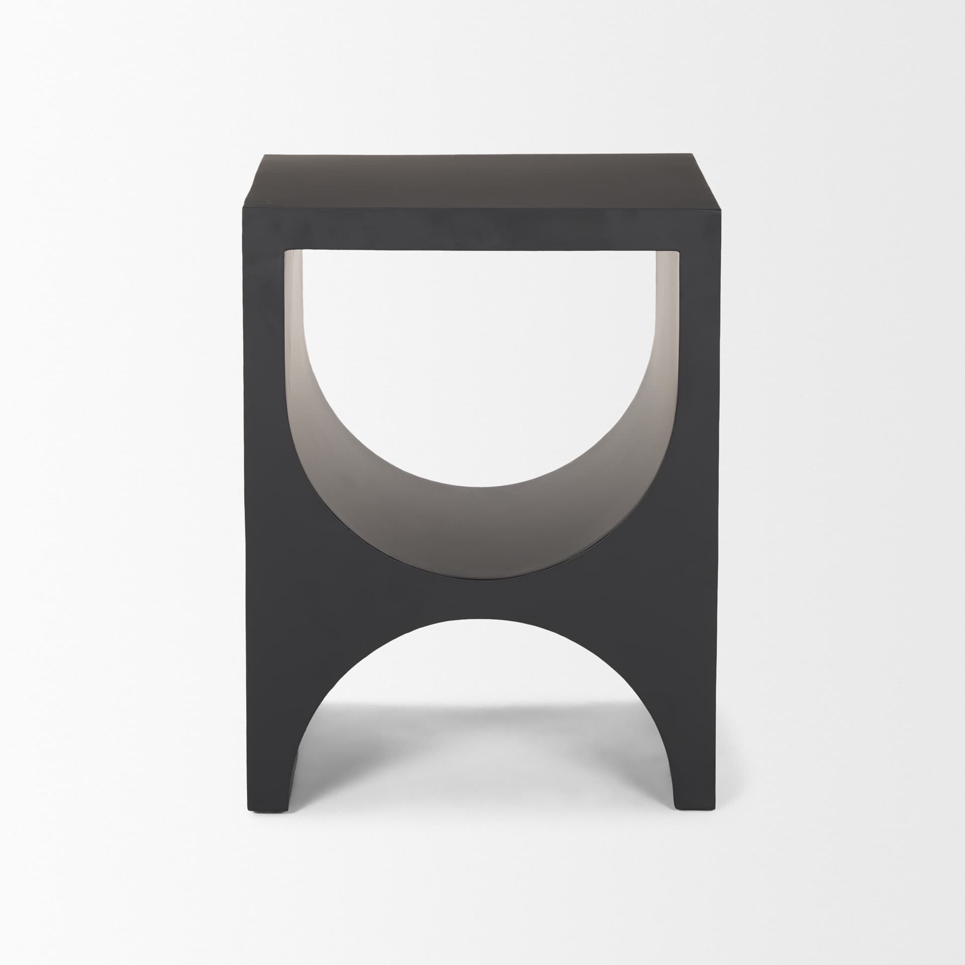 Sobi Matte Black Square Metal Side Table — product photograph