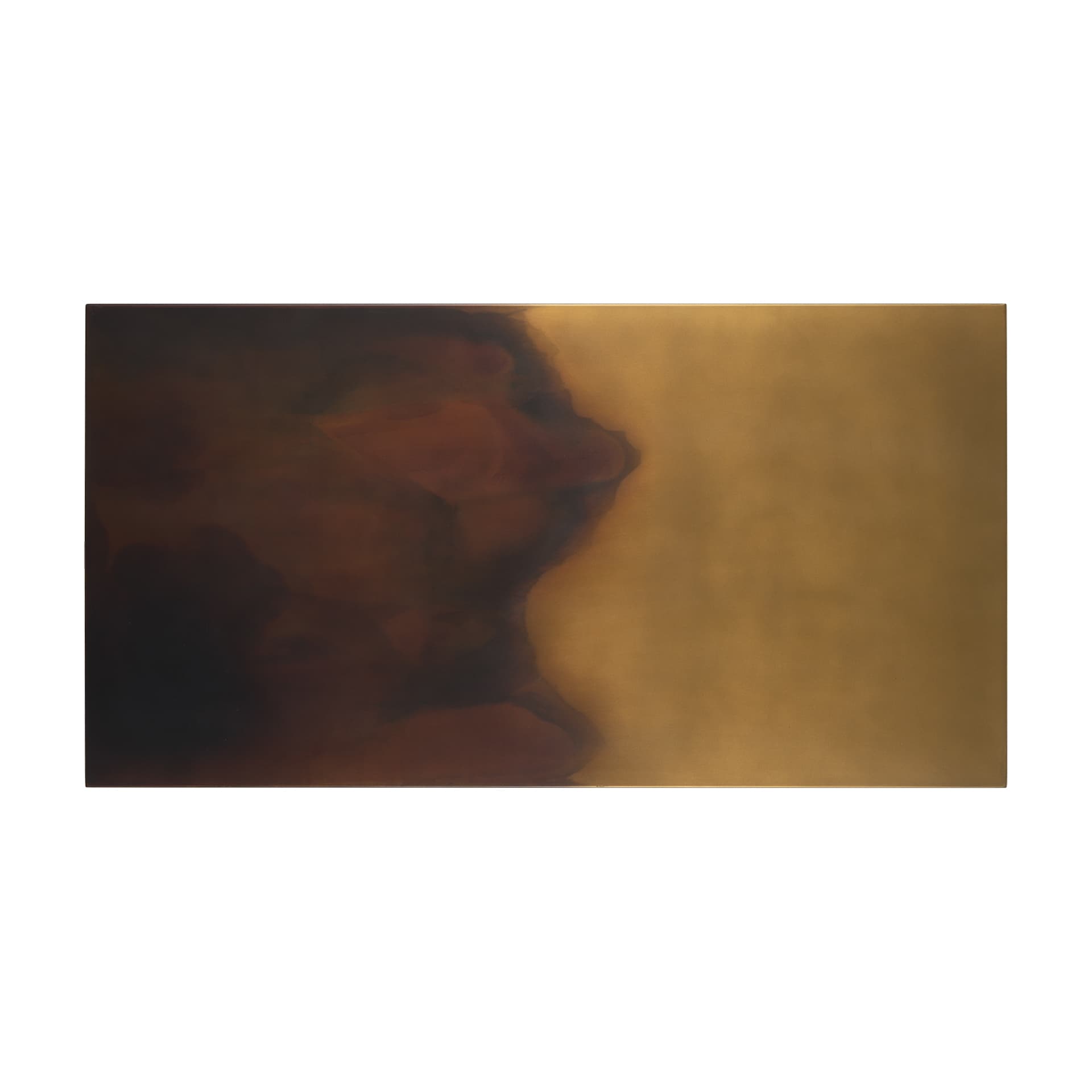 Rios Gold and Red Painted w/ Acid Wash Metal Wall Art — product photograph