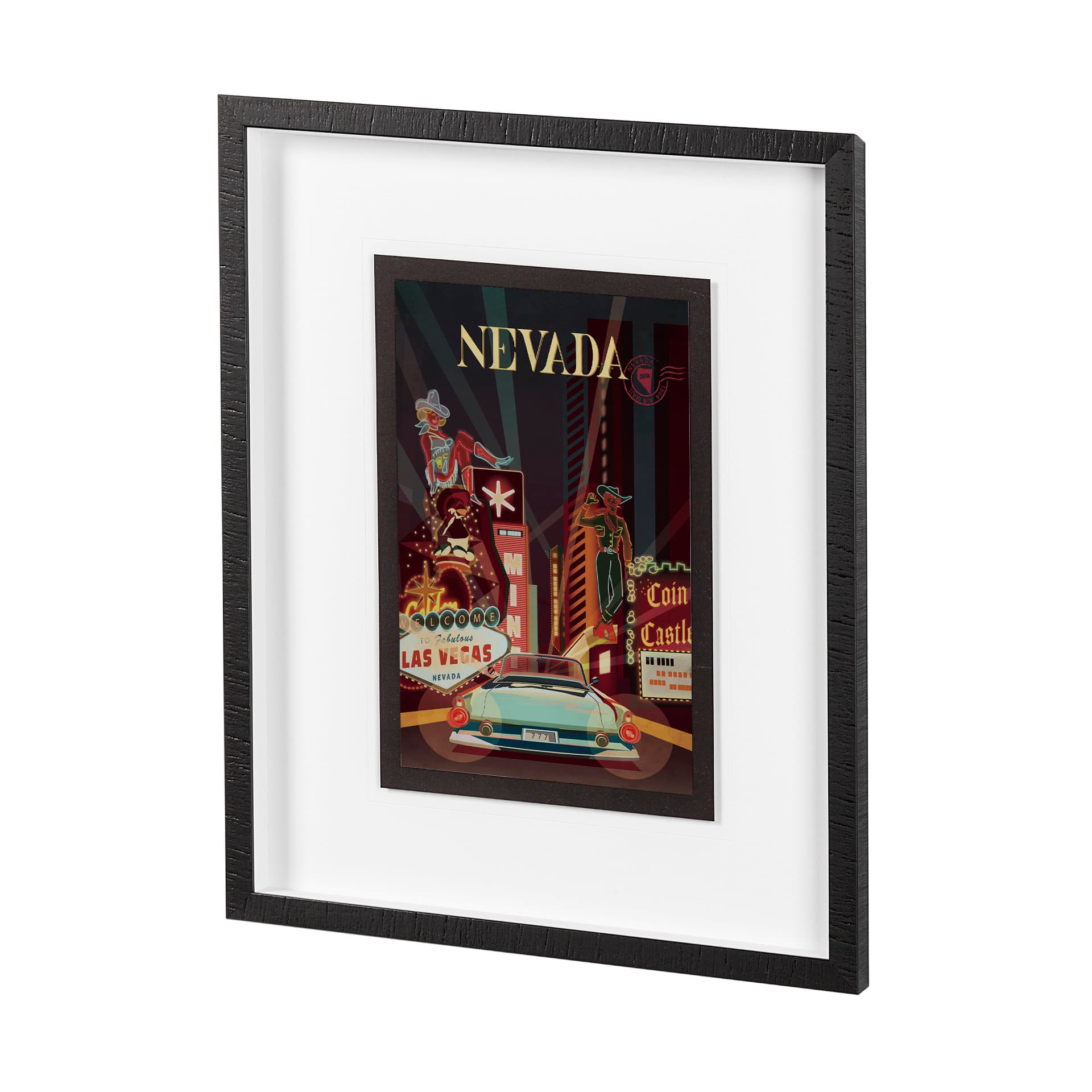 Nevada Go USA (M) by Mercana Studio a Framed Art Print Matted under Glass — product photograph