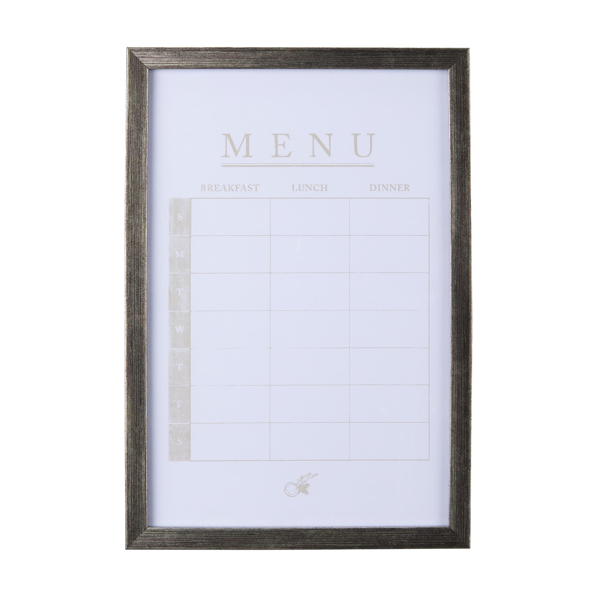 MENU I by Mercana Studio a Hand Embellished Textured Framed Art Print Matted under Glass — product photograph