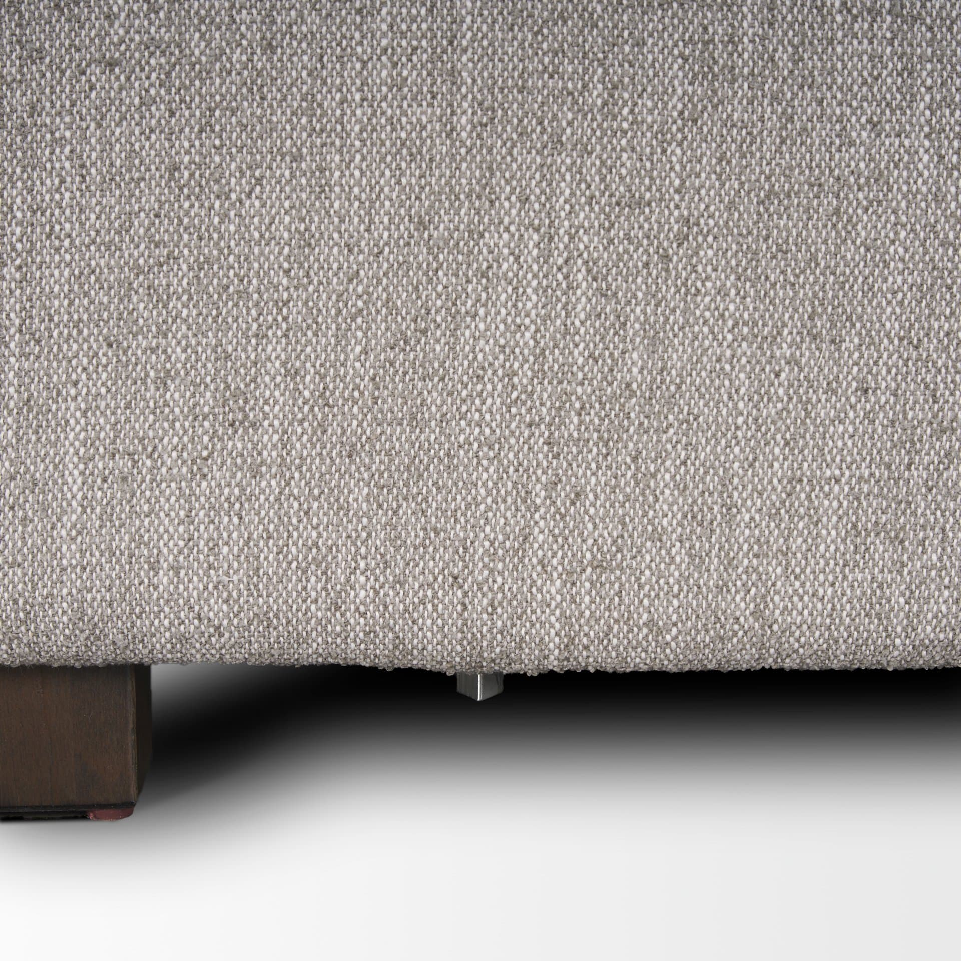 Halston Small Ottoman Light Gray Performance Fabric — product photograph