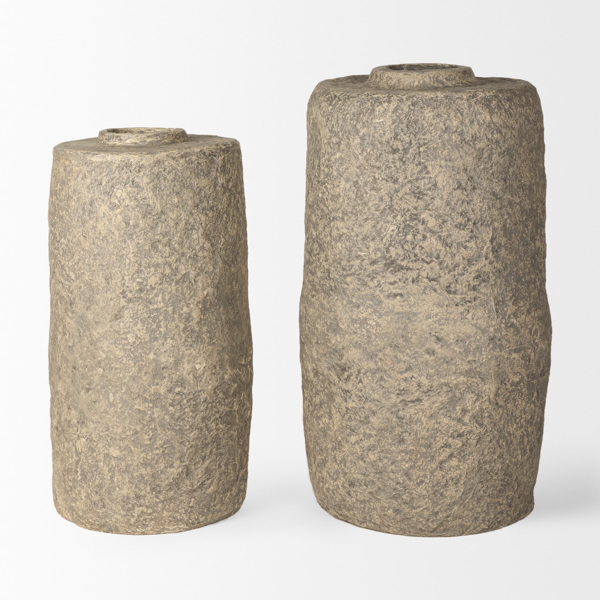 Rama Small Gray Paper Mache Floor Vase — product photograph