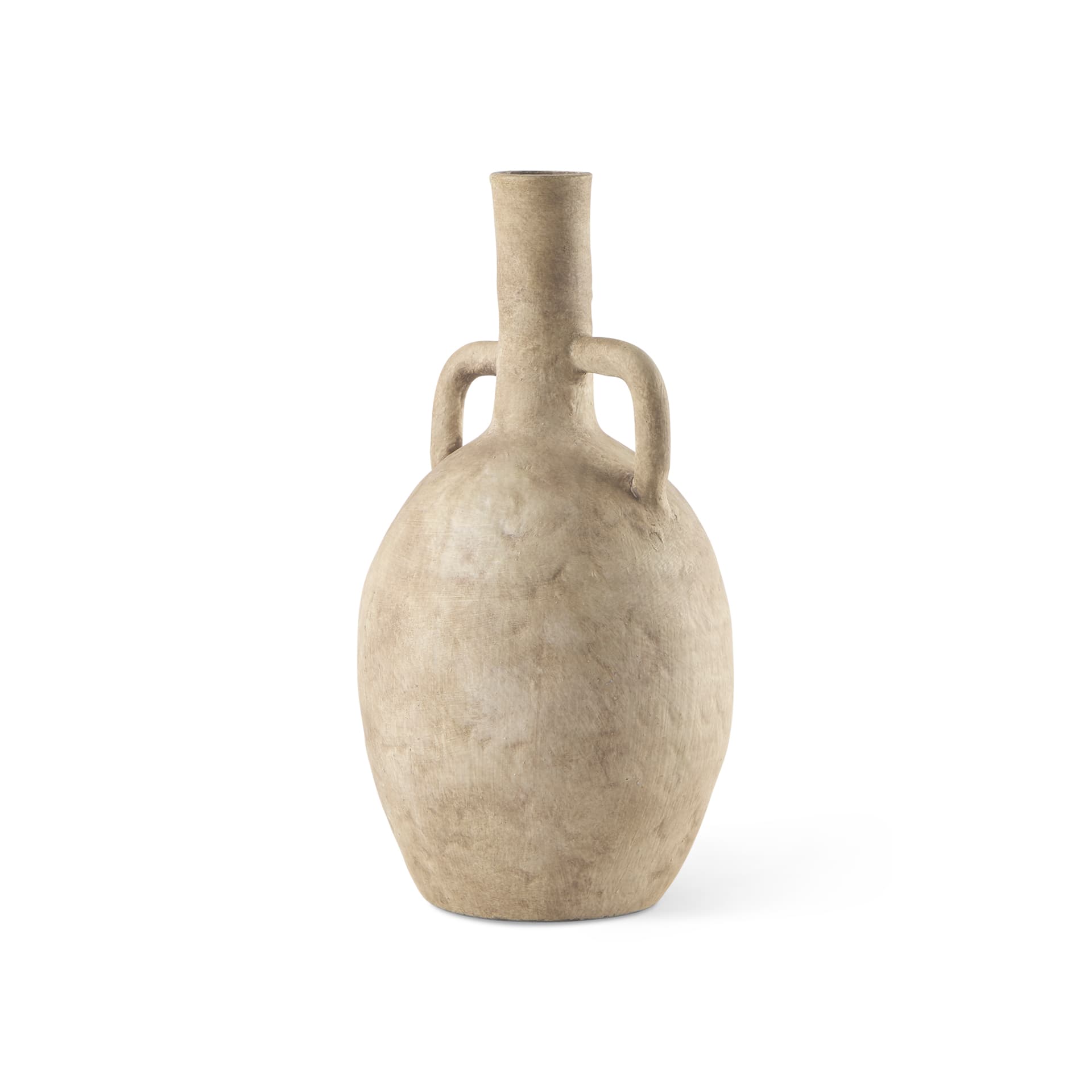 Zenni 6.1L x 6.1W x 12.0H Warm Beige Ceramic Vase — product photograph