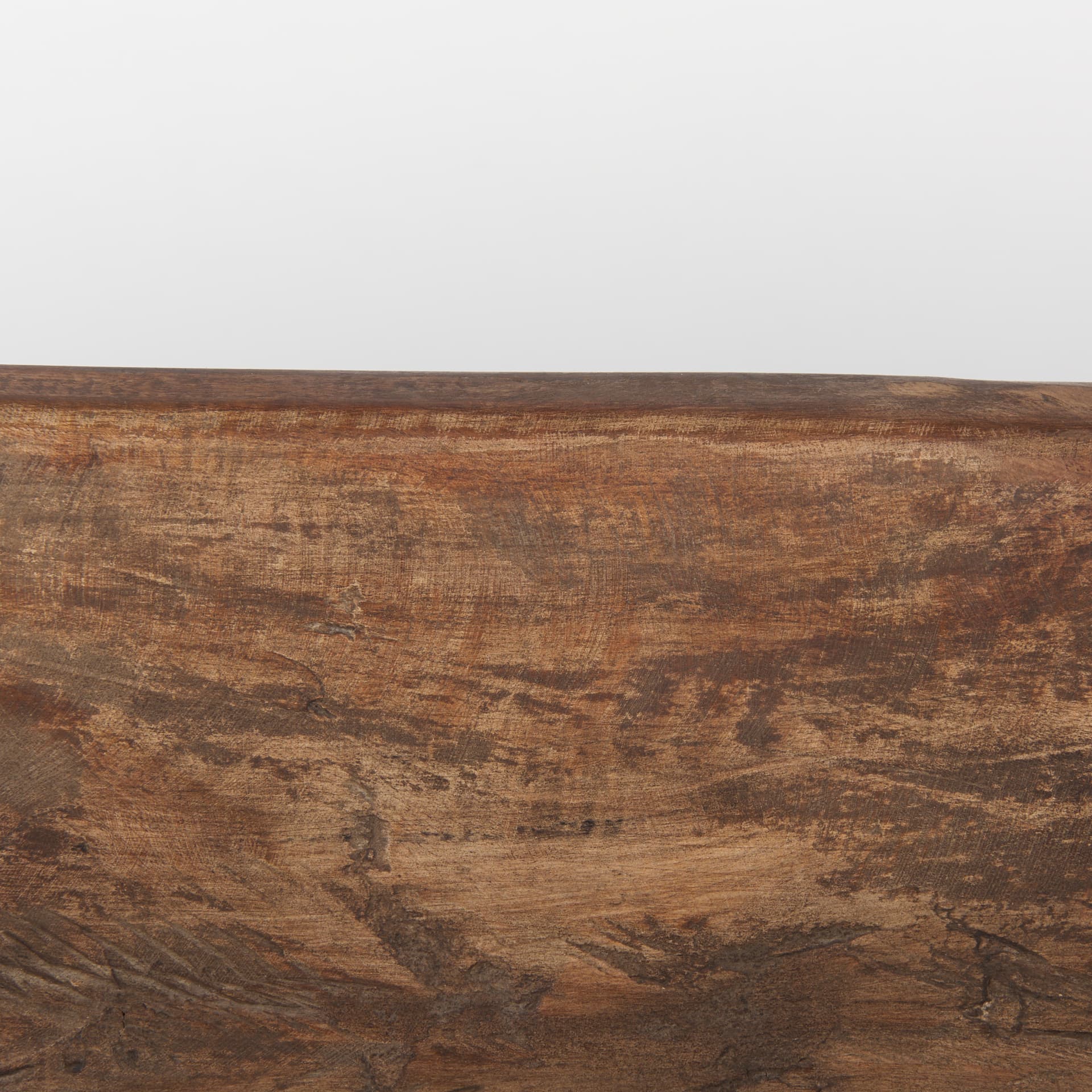 Athena Extra Large Oblong Medium Brown Reclaimed Wood Bowl — product photograph