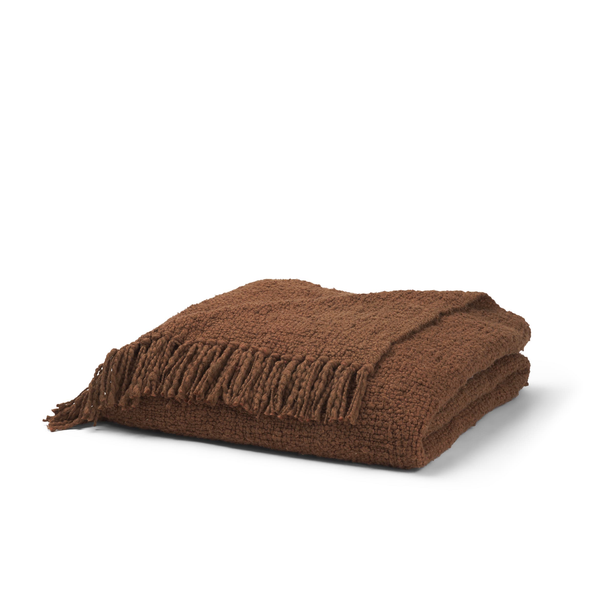 Kambal Mahogany Woven Cotton Throw Blanket — product photograph
