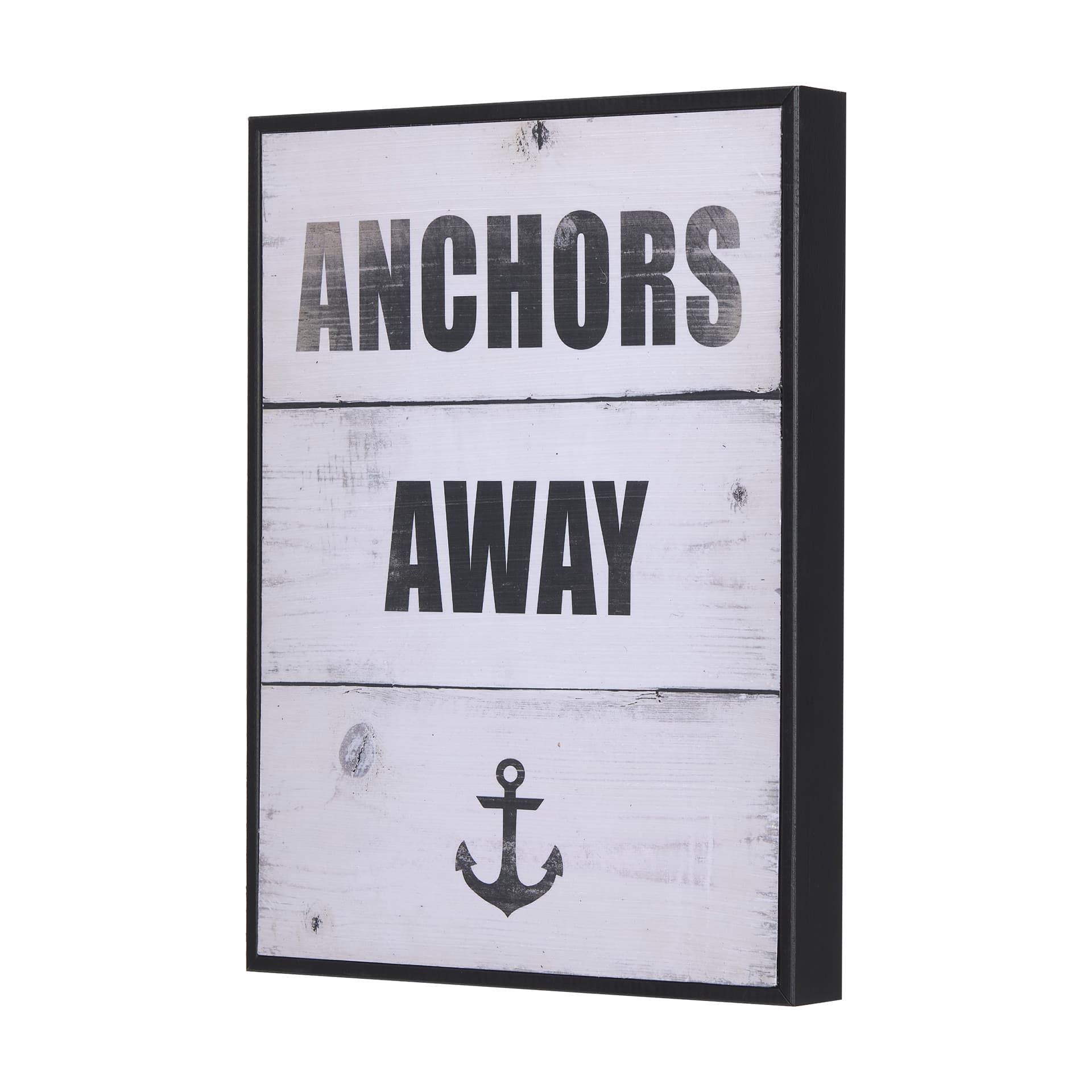 Anchors Away by Mercana Studio a Hand Embellished Textured Framed Art Print — product photograph