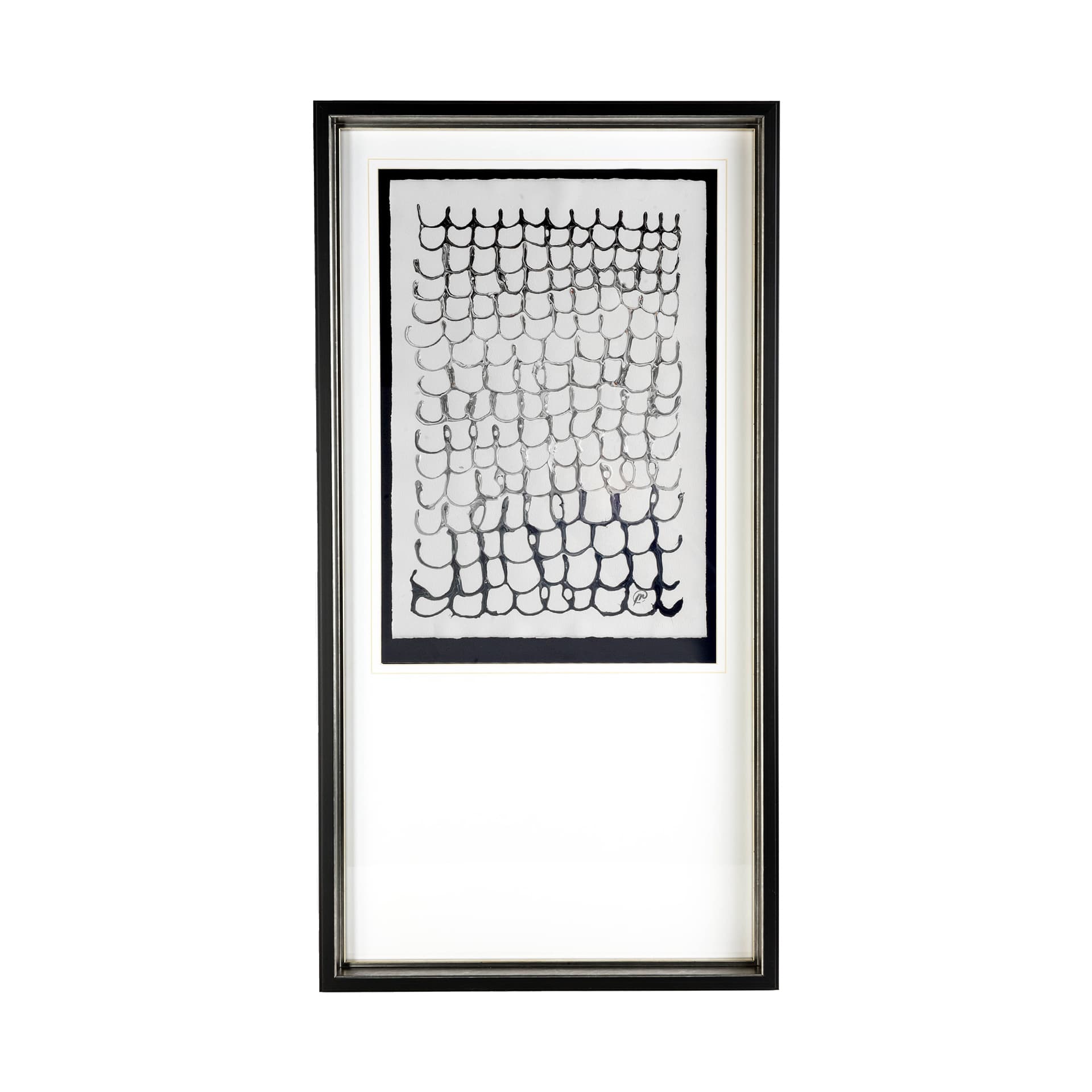 Lines II by Studio M a handmade Original Framed Artwork under Glass — product photograph