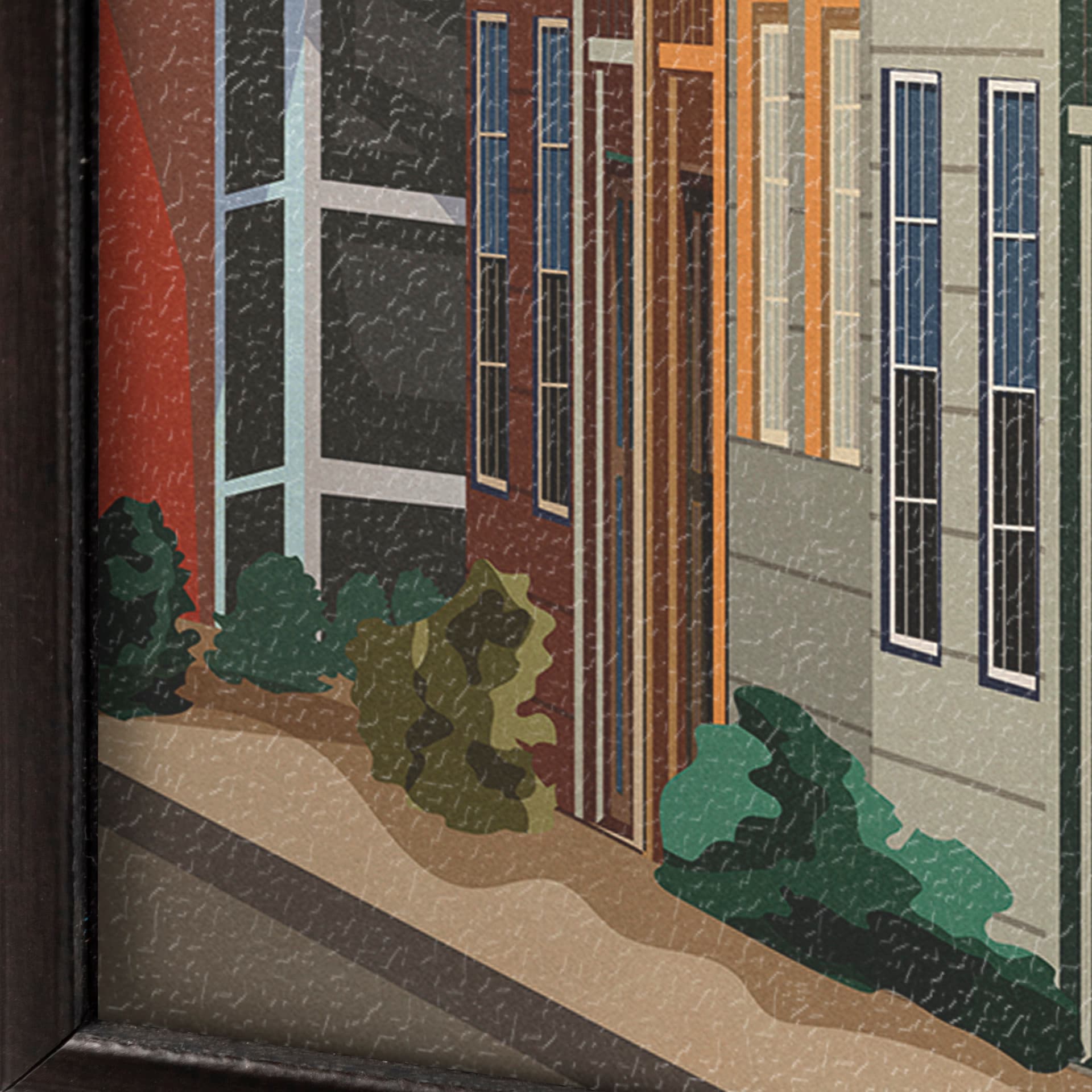 Halifax Go Canada (SM) by Mercana Studio a Hand Embellished Decograph Framed Art Print — product photograph