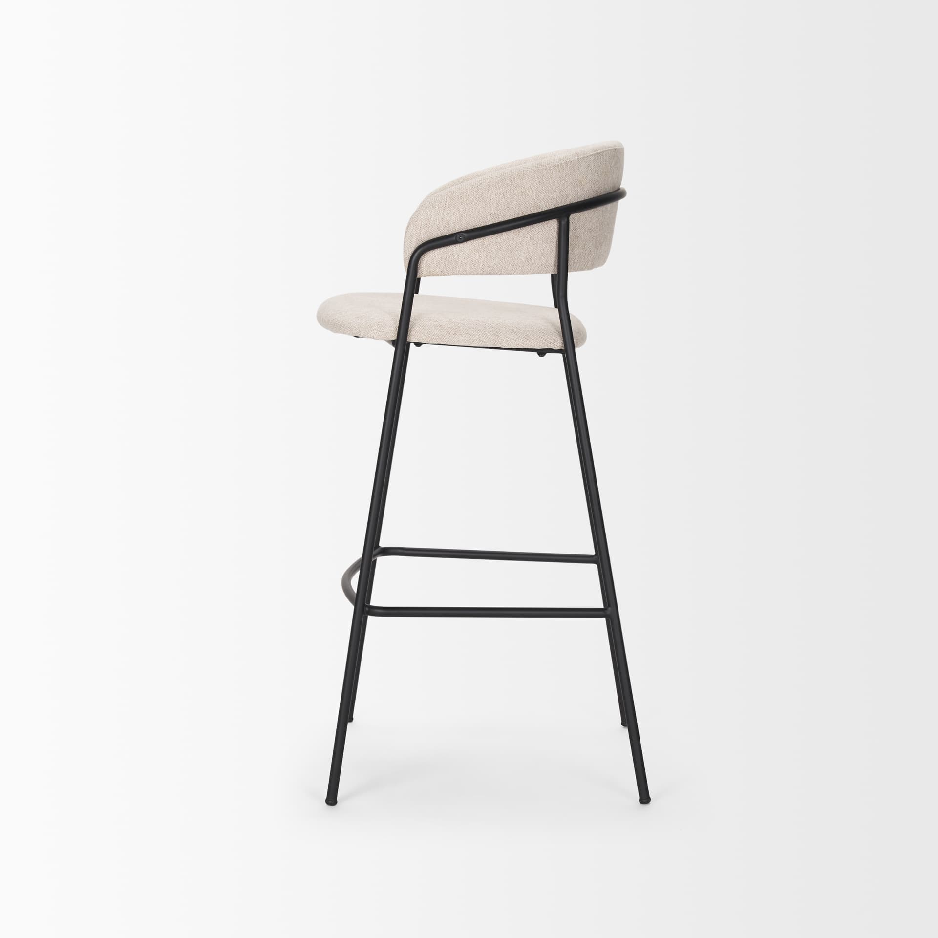 Carolyn Open Back 39.8in Seat Bar Stool | Oatmeal — product photograph