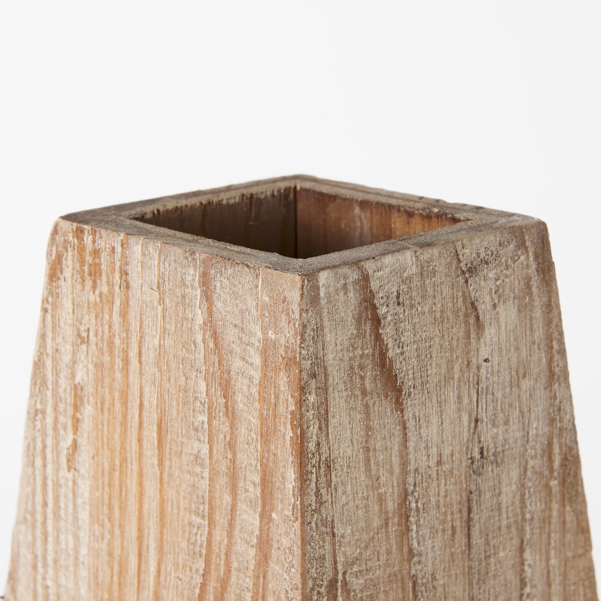 Allen II Small Natural Wooden Base Oval Vase — product photograph