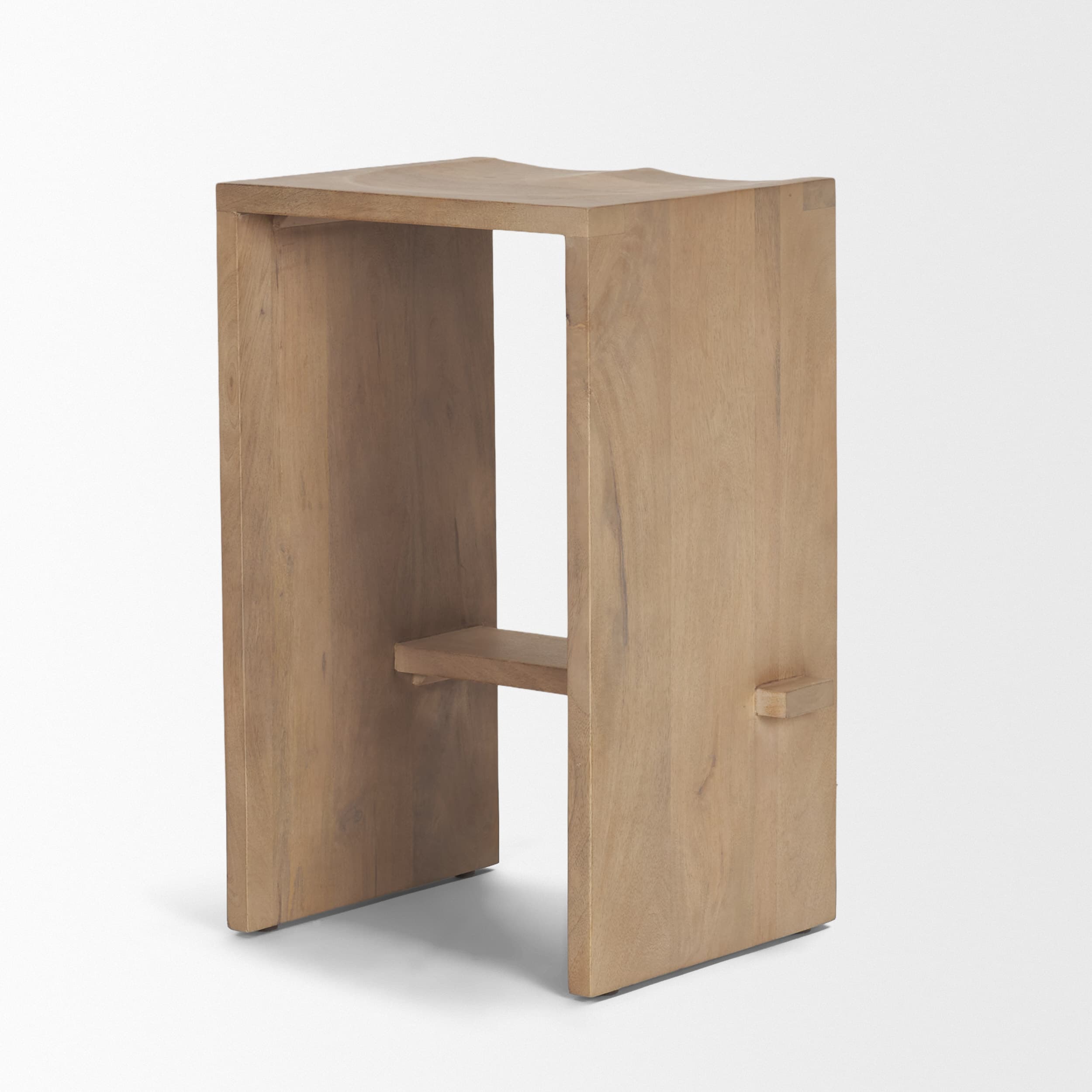 Aida Backless 26in Seat Counter Stool | Light Brown — product photograph