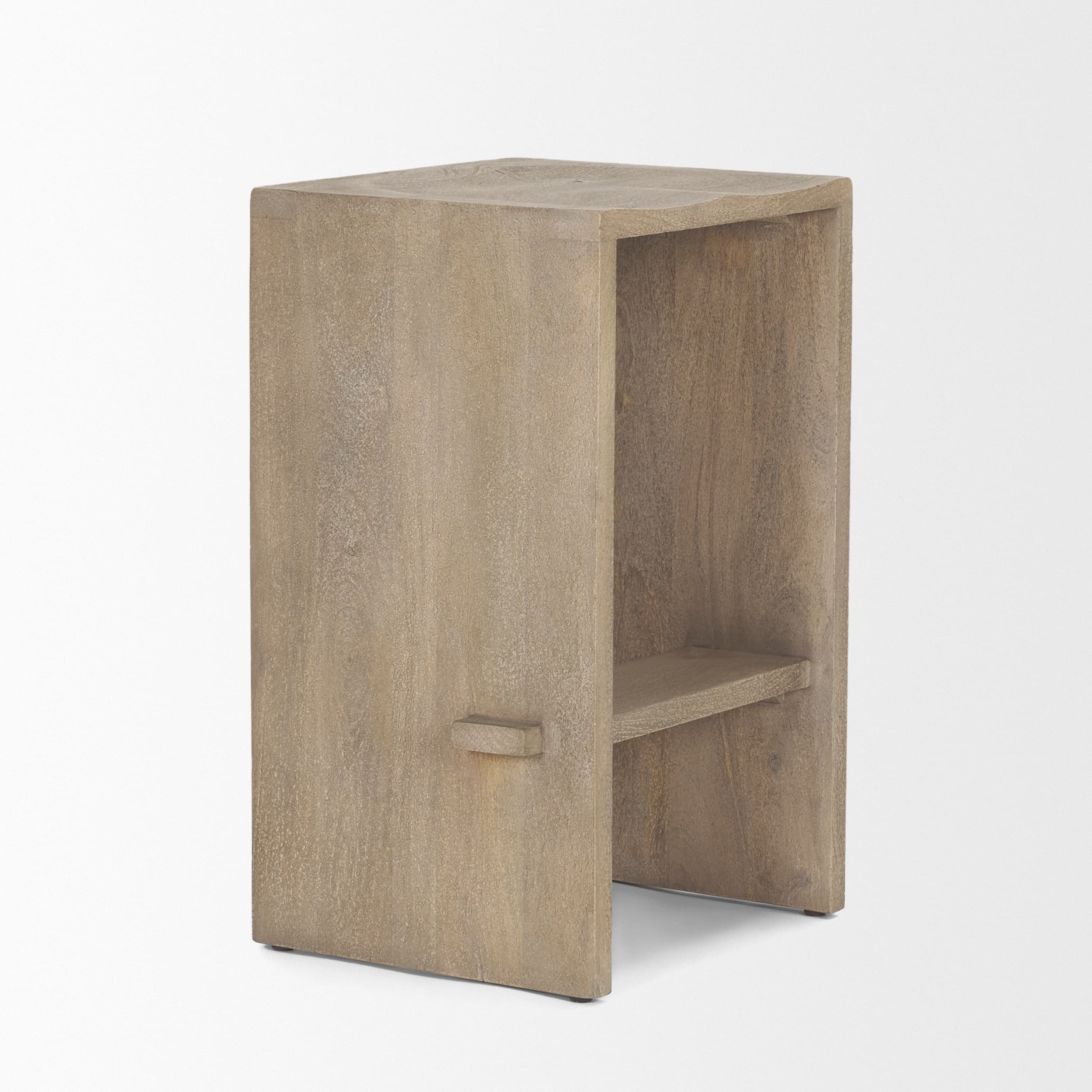 Aida Backless 26in Seat Counter Stool | Light Gray — product photograph