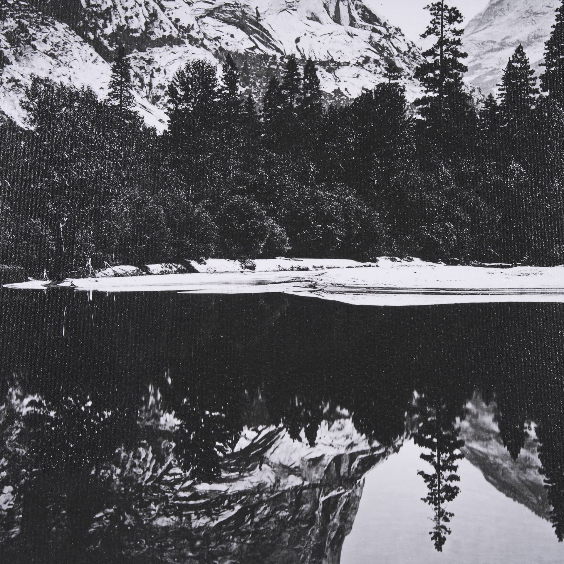 Mirror Lake by Carleton E Watkins a Hand Embellished Textured Framed Photo Art Print — product photograph