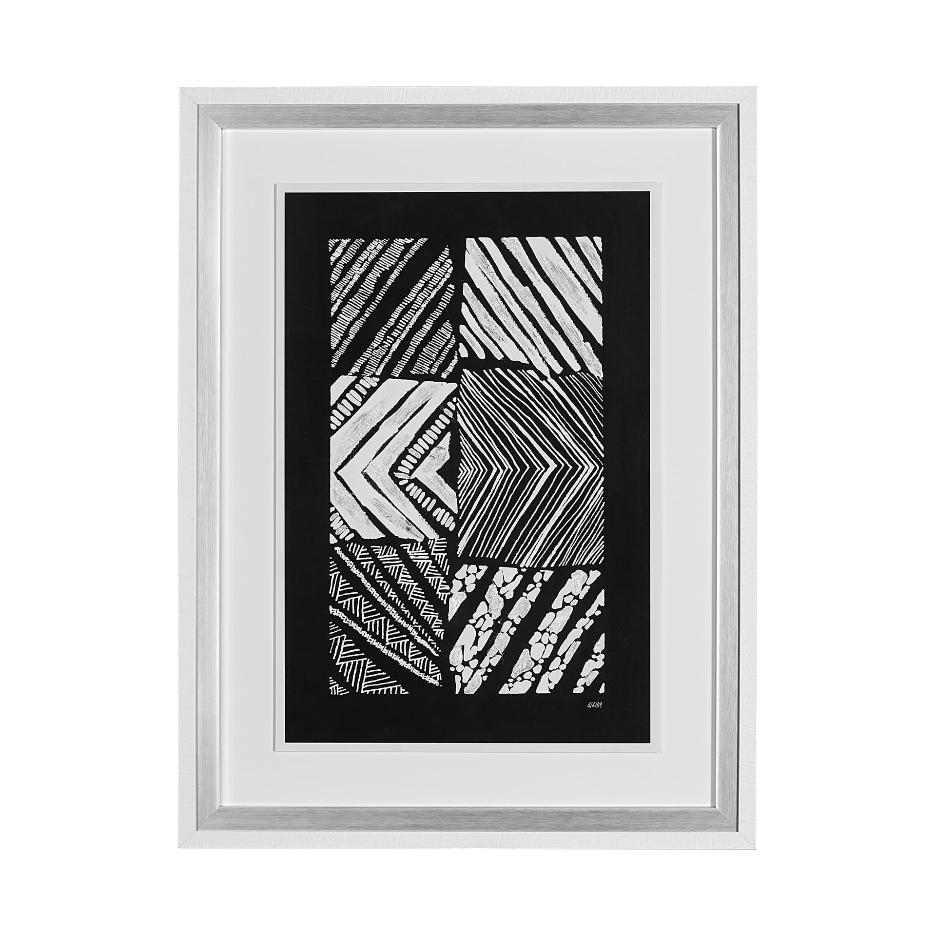 Maze I by Alarm a Hand Embellished Textured Framed Art Print Matted under Glass — product photograph