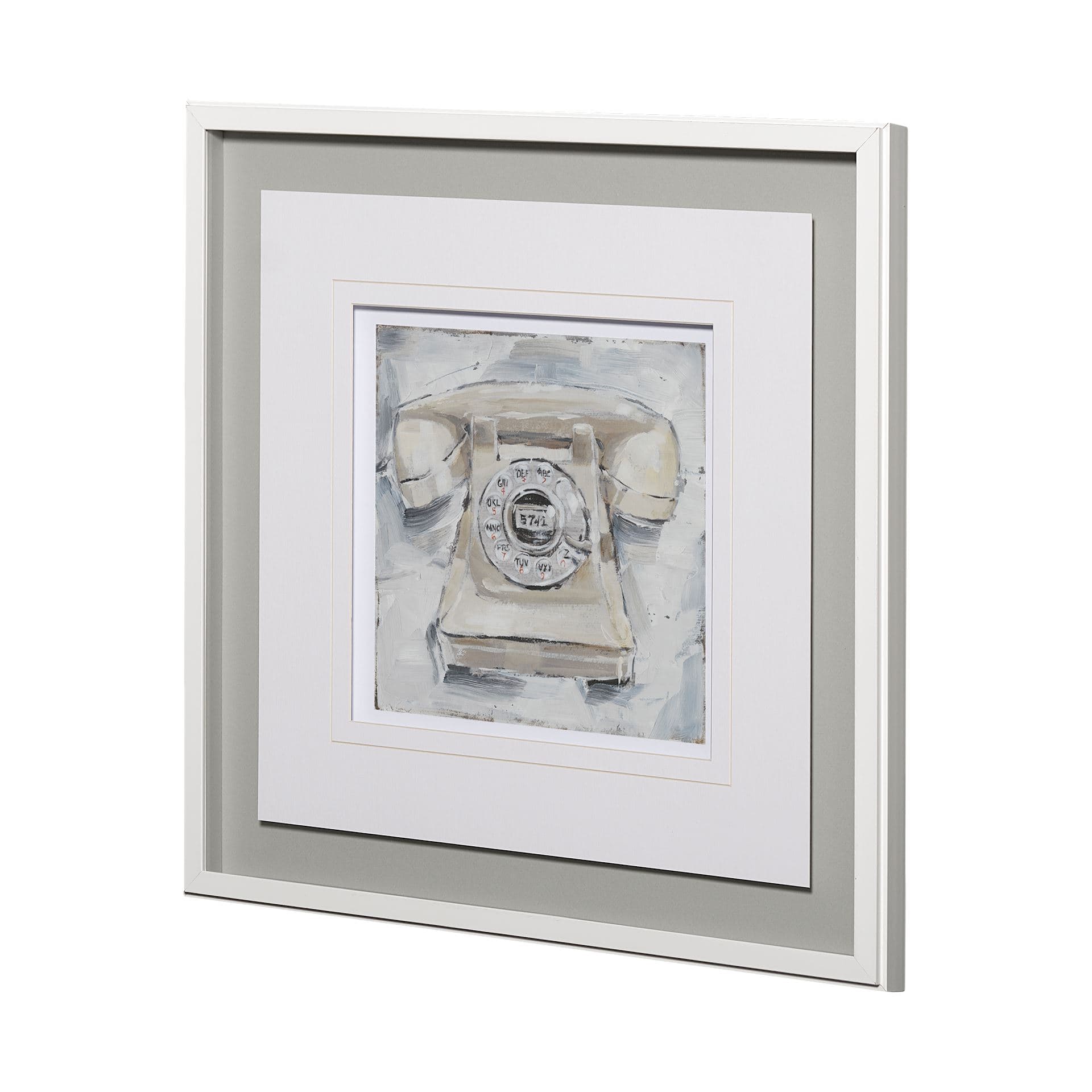 Retro Phone II by Ethan Harper a Framed Art Print Matted under Glass — product photograph